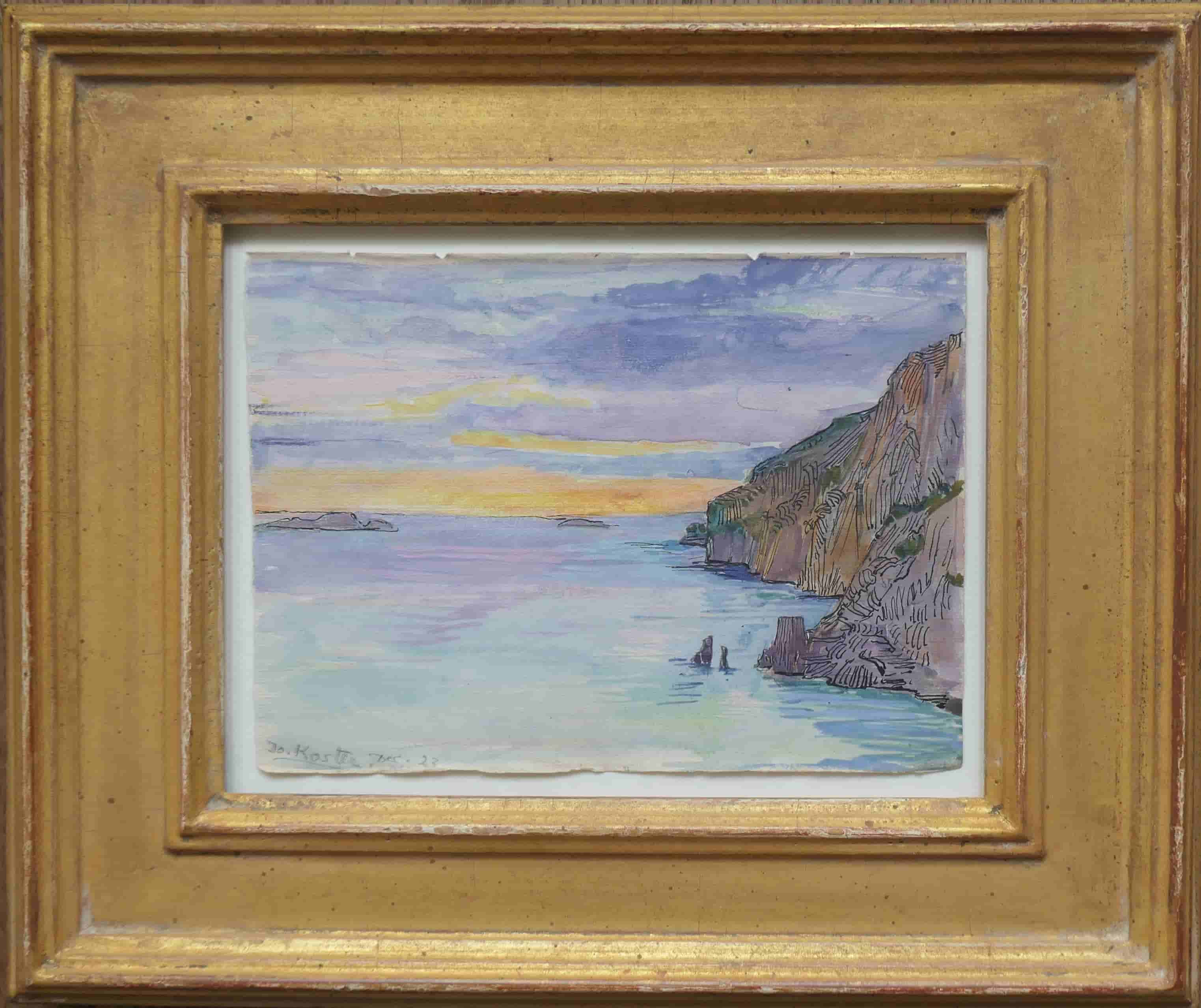 Jo Koster - Kustgezicht (met lijst)