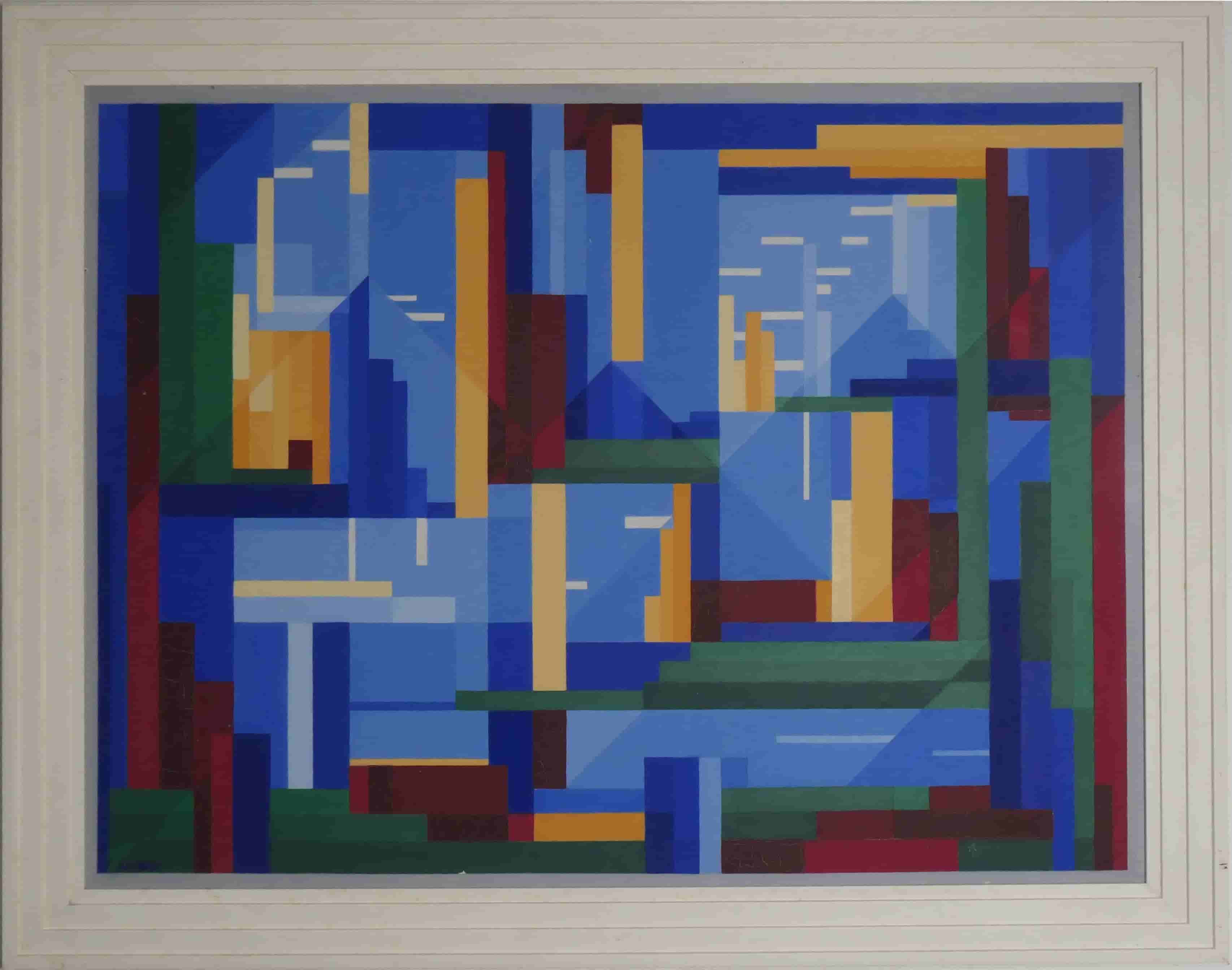 Louise (Lou) Loeber - Land, lucht en zee (met lijst)