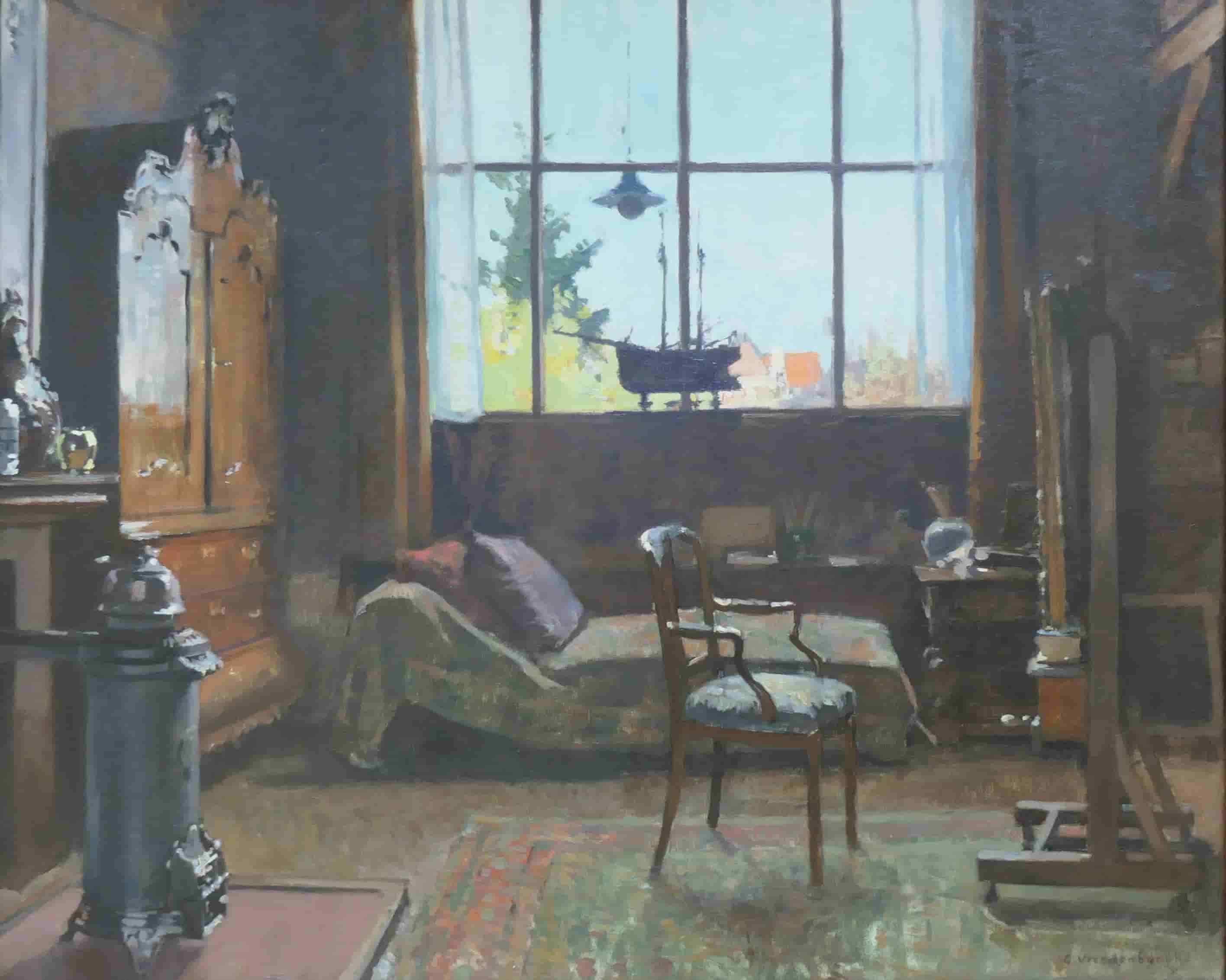 Cornelis Vreedenburgh - Het atelier van de schilder aan de Vredelaan 1 te Laren
