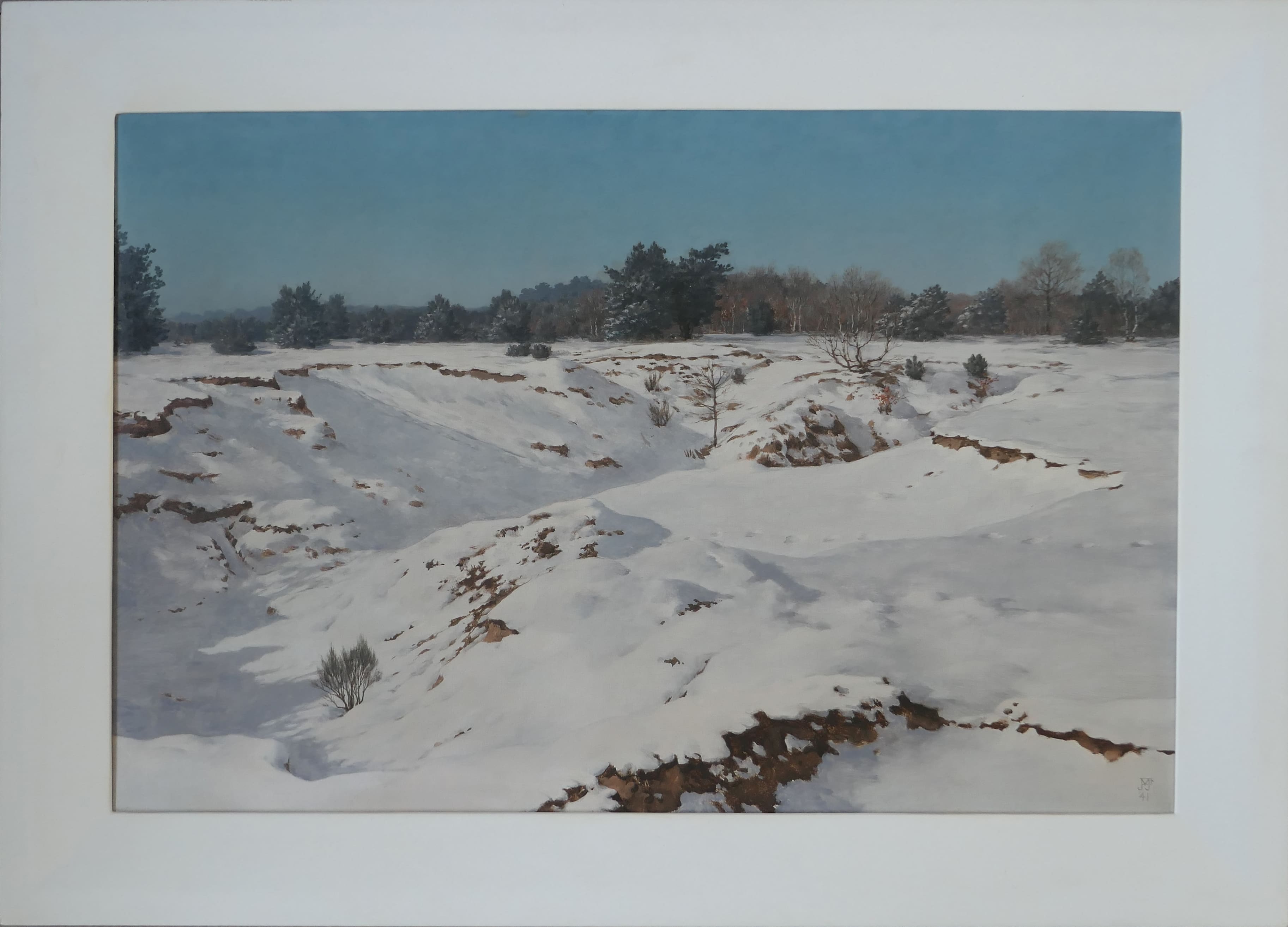 Sneeuwlandschap zonder lijst