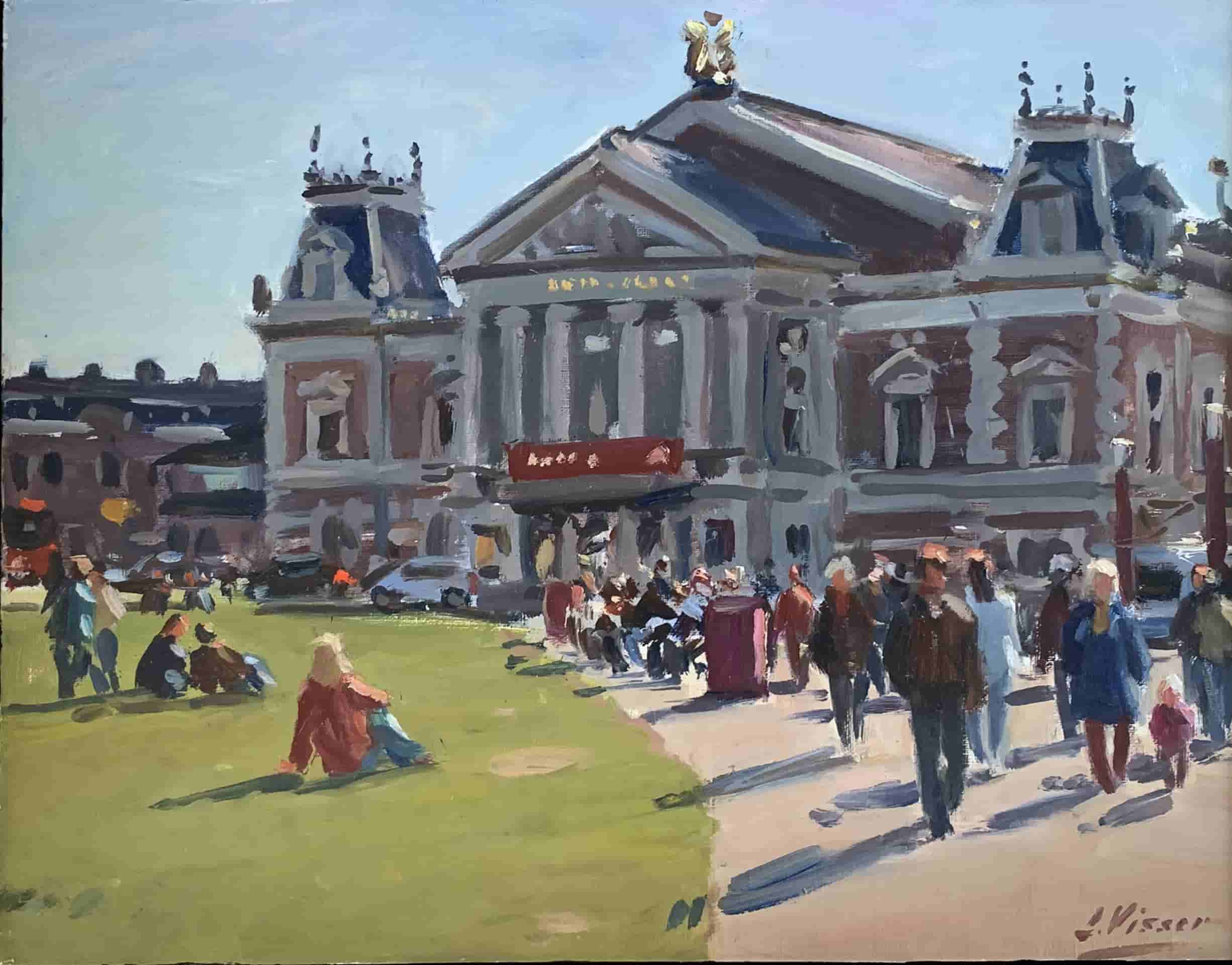 Louis Visser - Amsterdam – Museumplein met het Concertgebouw