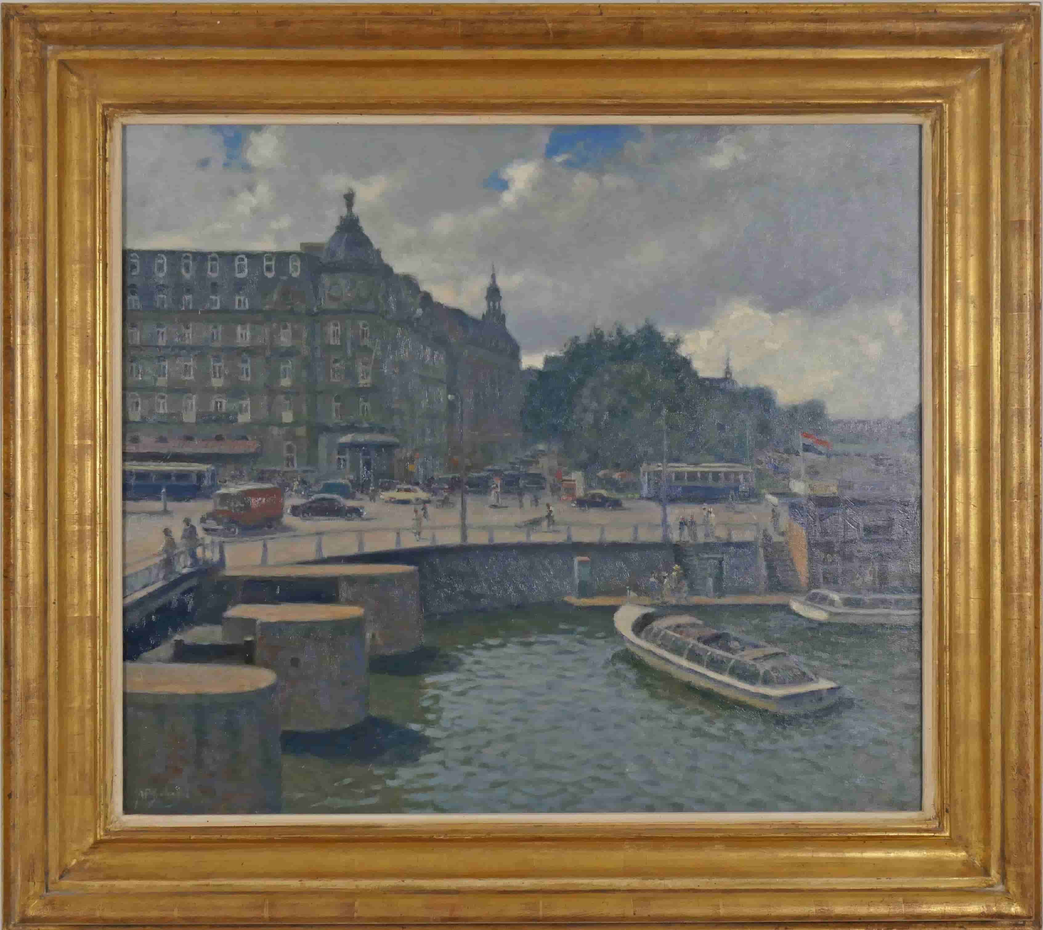 Anthony Pieter Schotel - Victoria Hotel Amsterdam (met lijst)