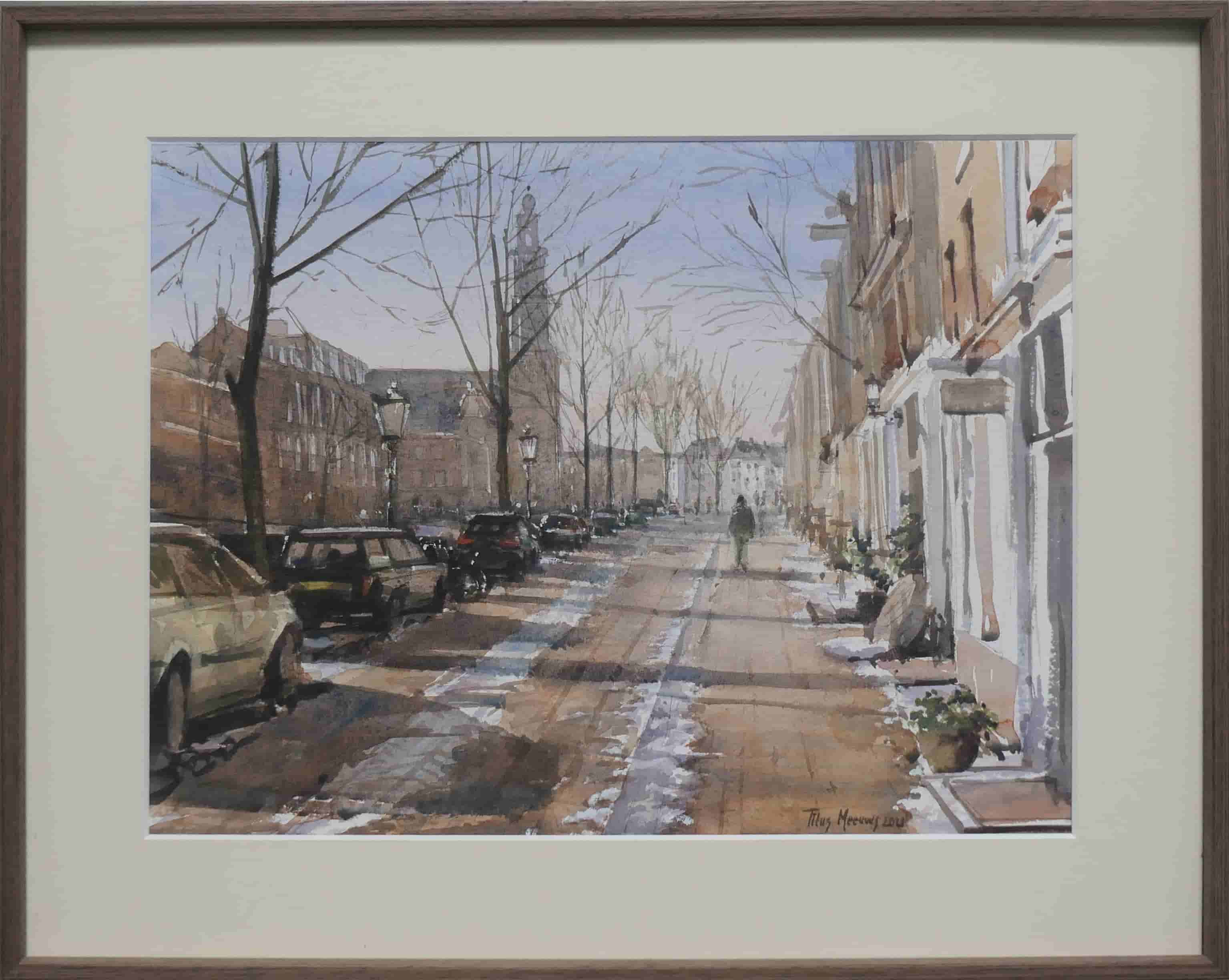 Titus Meeuws - Prinsengracht, Amsterdam (met lijst)