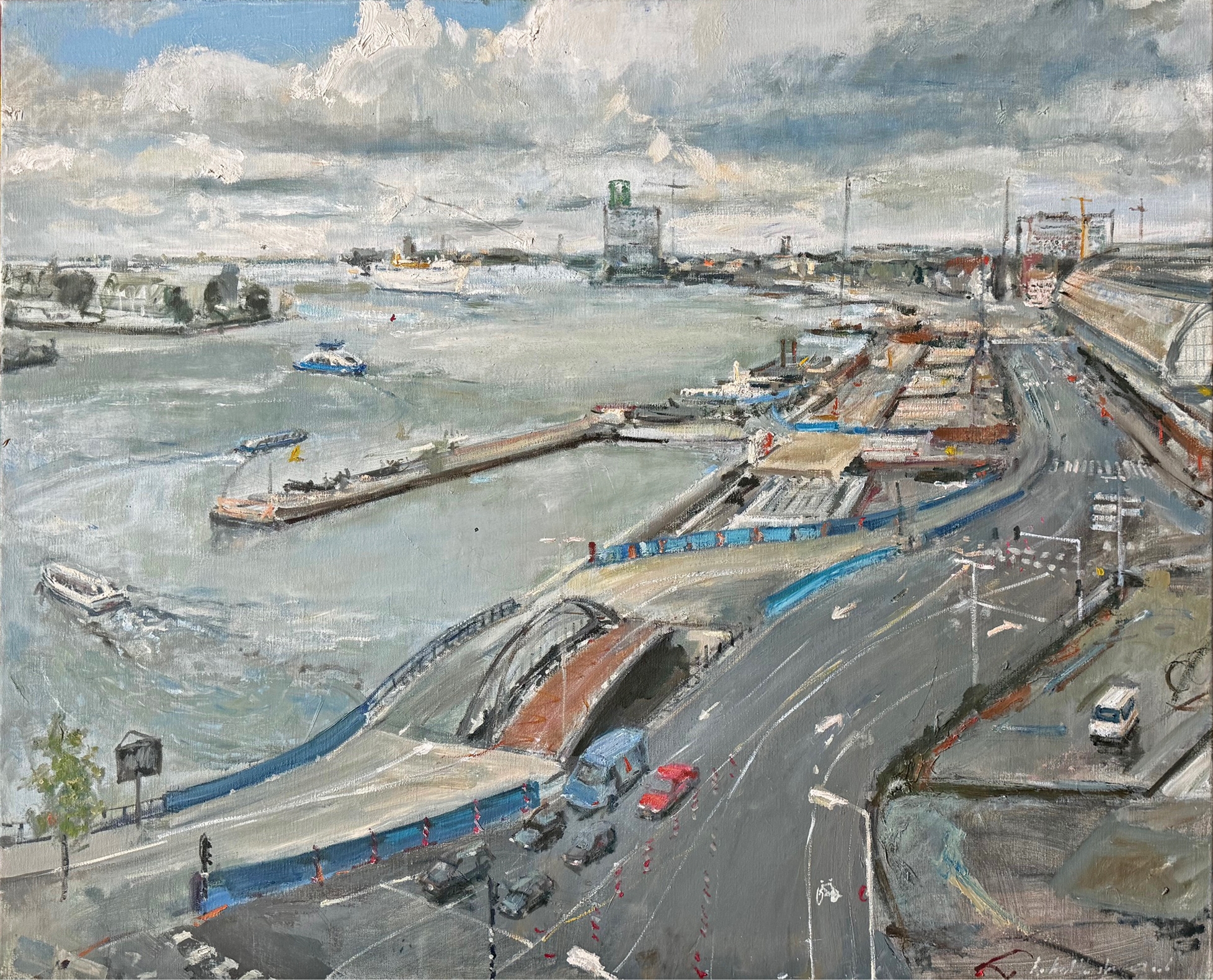 Panorama IJ (Amsterdam) zonder lijst