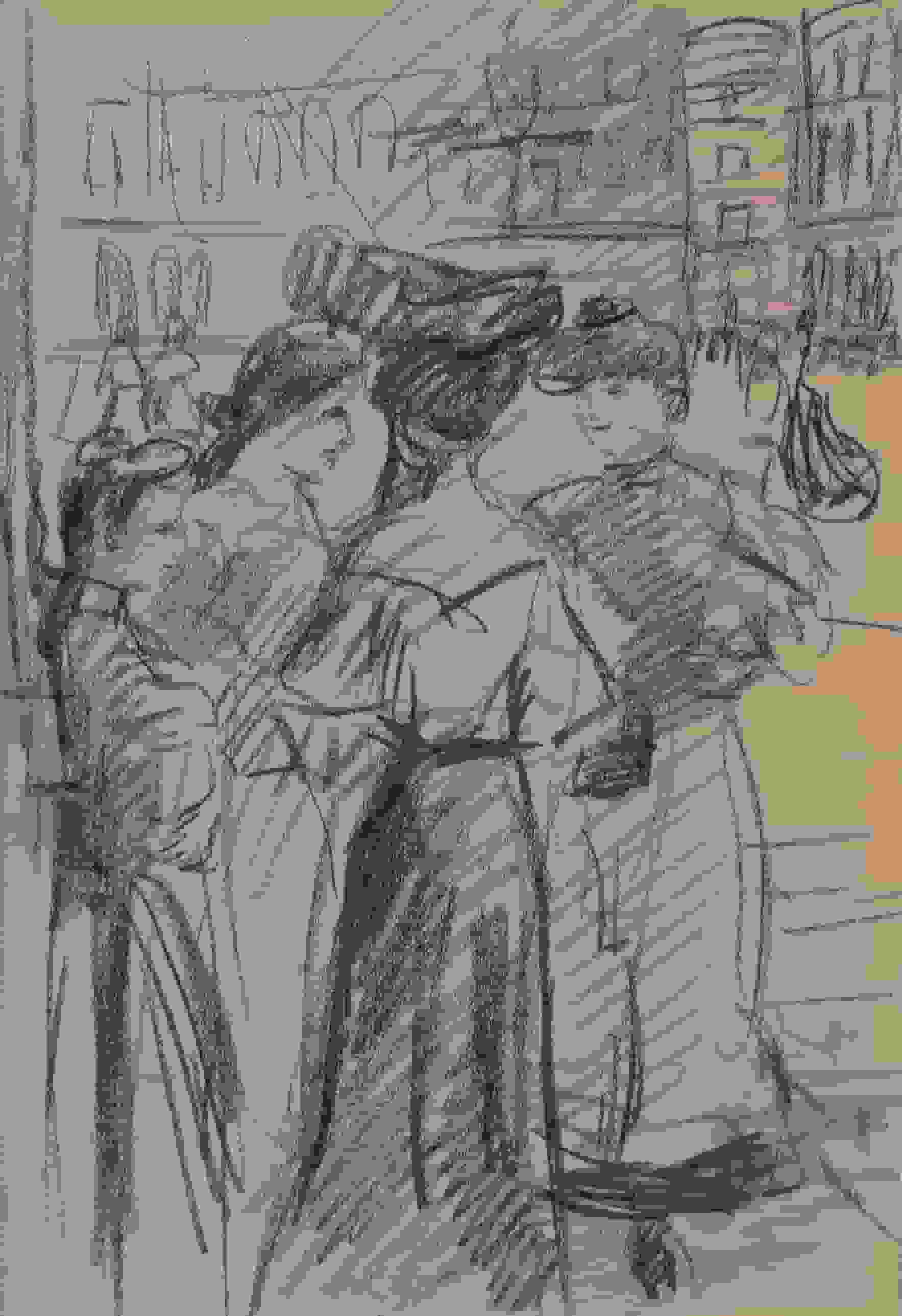 Naaisters op de Place Vendôme in Parijs