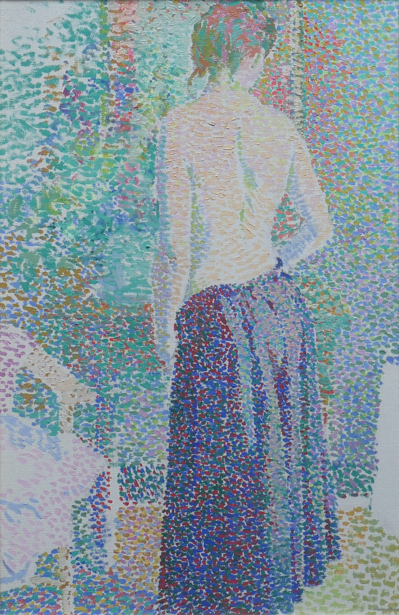 Dame op de rug gezien zonder lijst