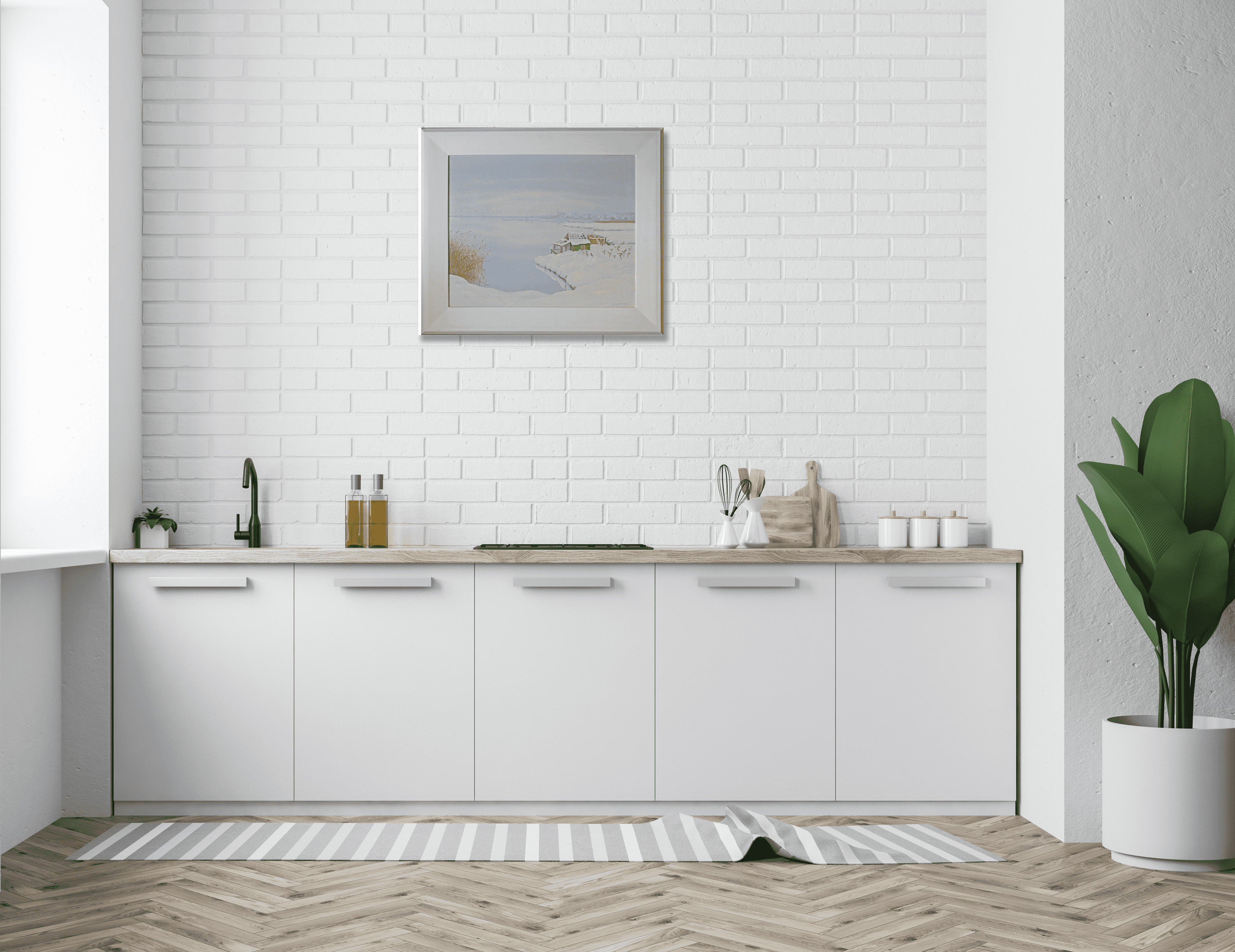 Loosdrecht in de winter zonder lijst