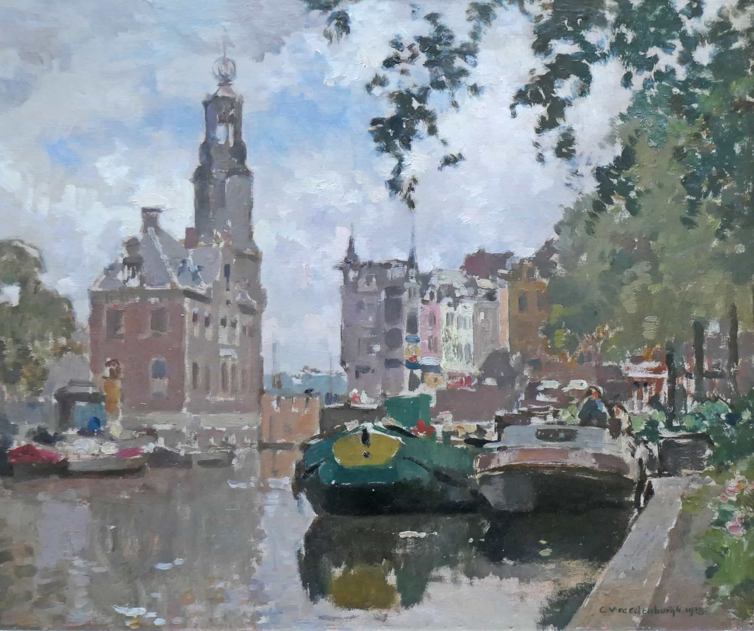 Cornelis Vreedenburgh - Bloemenmarkt Amsterdam (zonder lijst)