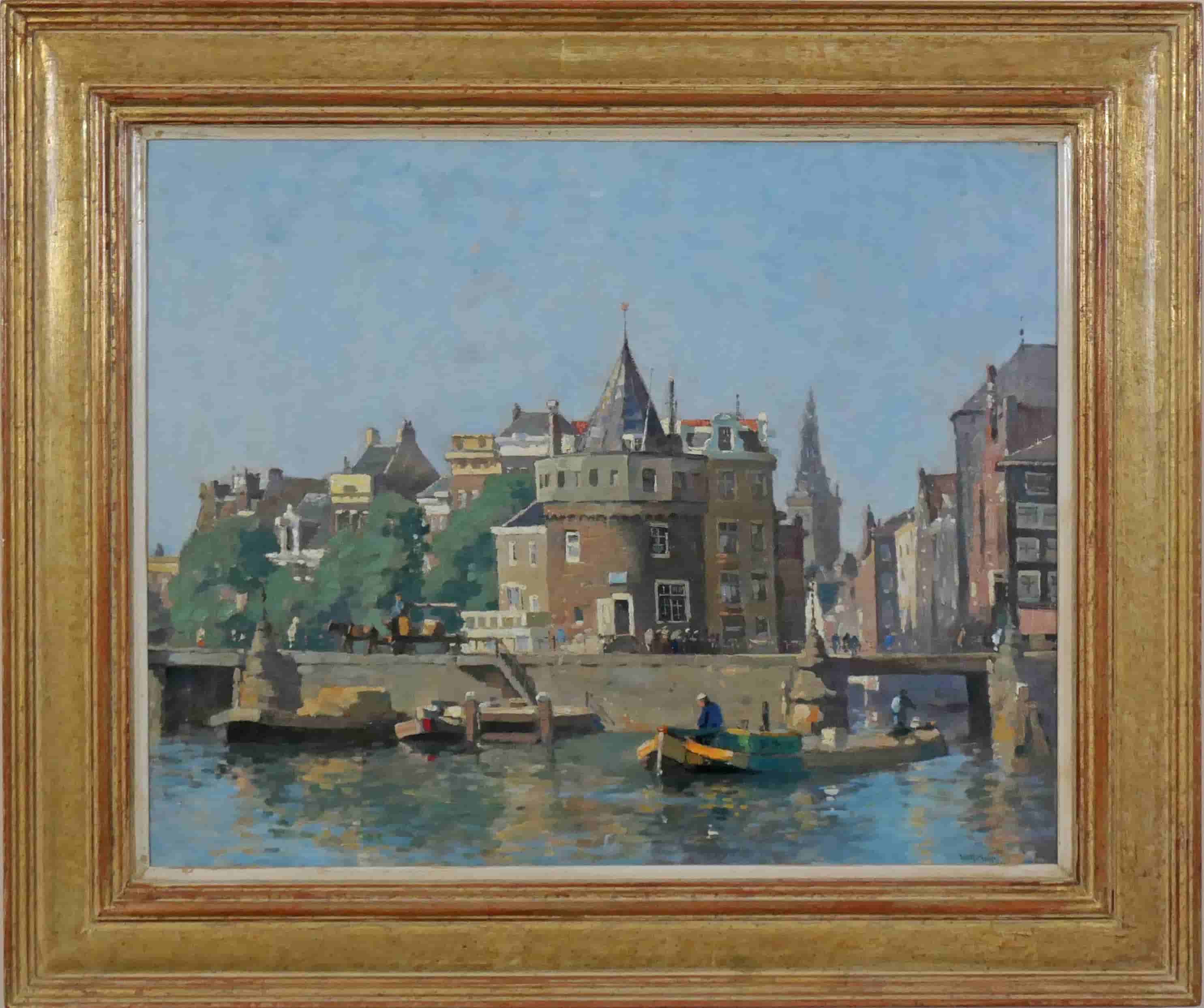 Willem-Alexander Knip - Schreierstoren te Amsterdam (met lijst)