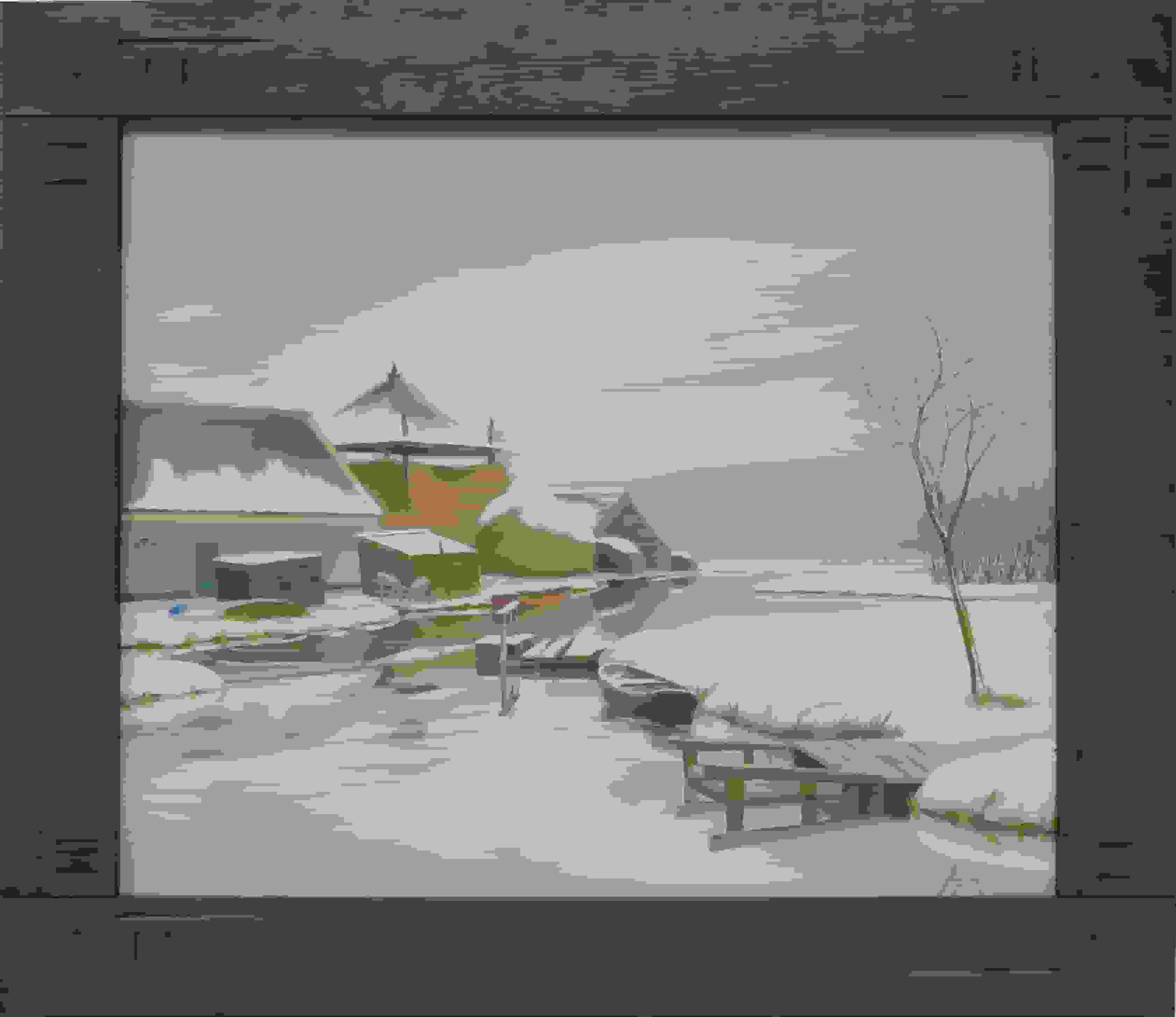 Dirk Smorenberg - Boerderij in de winter (met lijst)