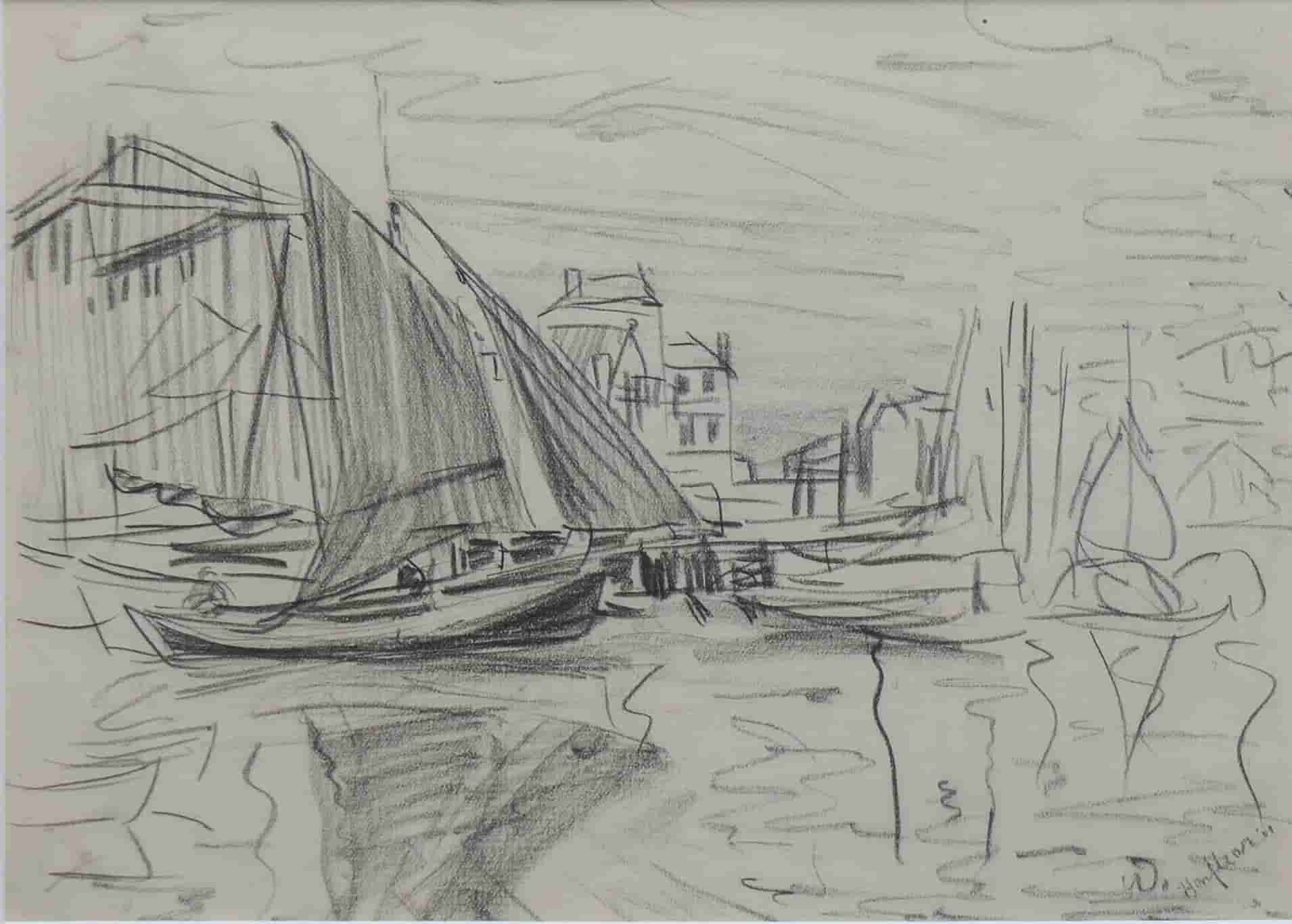 Kees van Dongen - Honfleur (zonder lijst)
