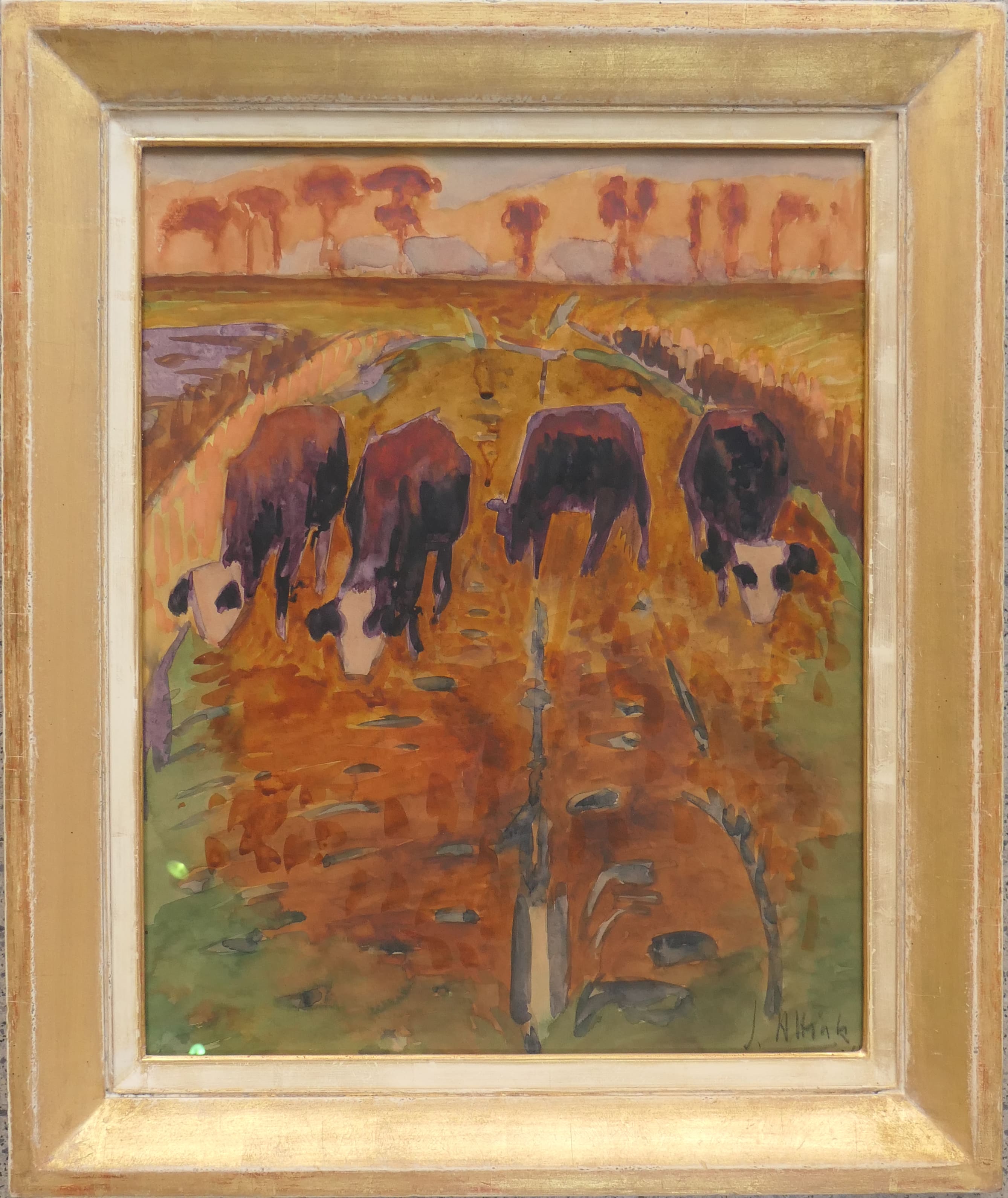 Koeien in de weide zonder lijst