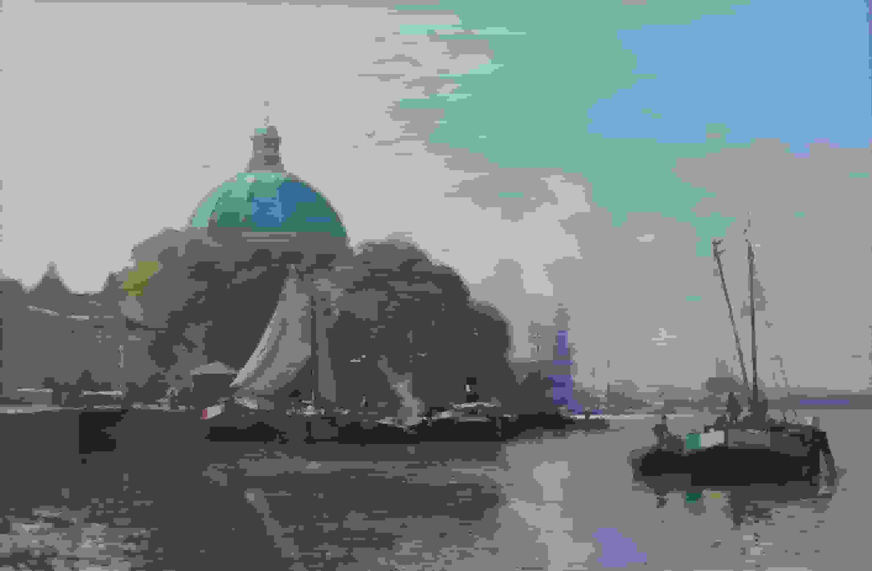 Cornelis Vreedenburgh - Het IJ in Amsterdam (zonder lijst)