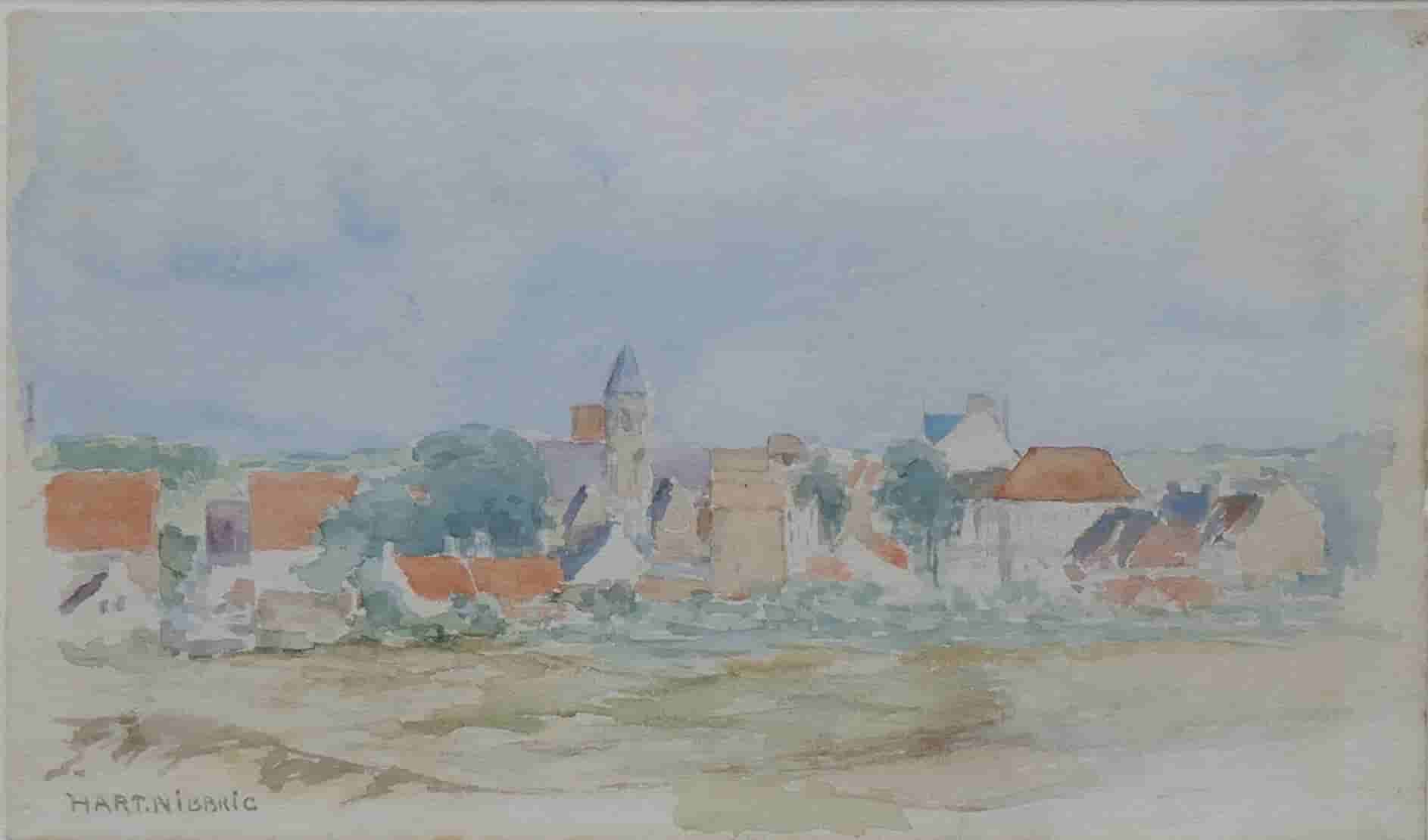 Ferdinand Hart-Nibbrig - Dorpje (zonder lijst)