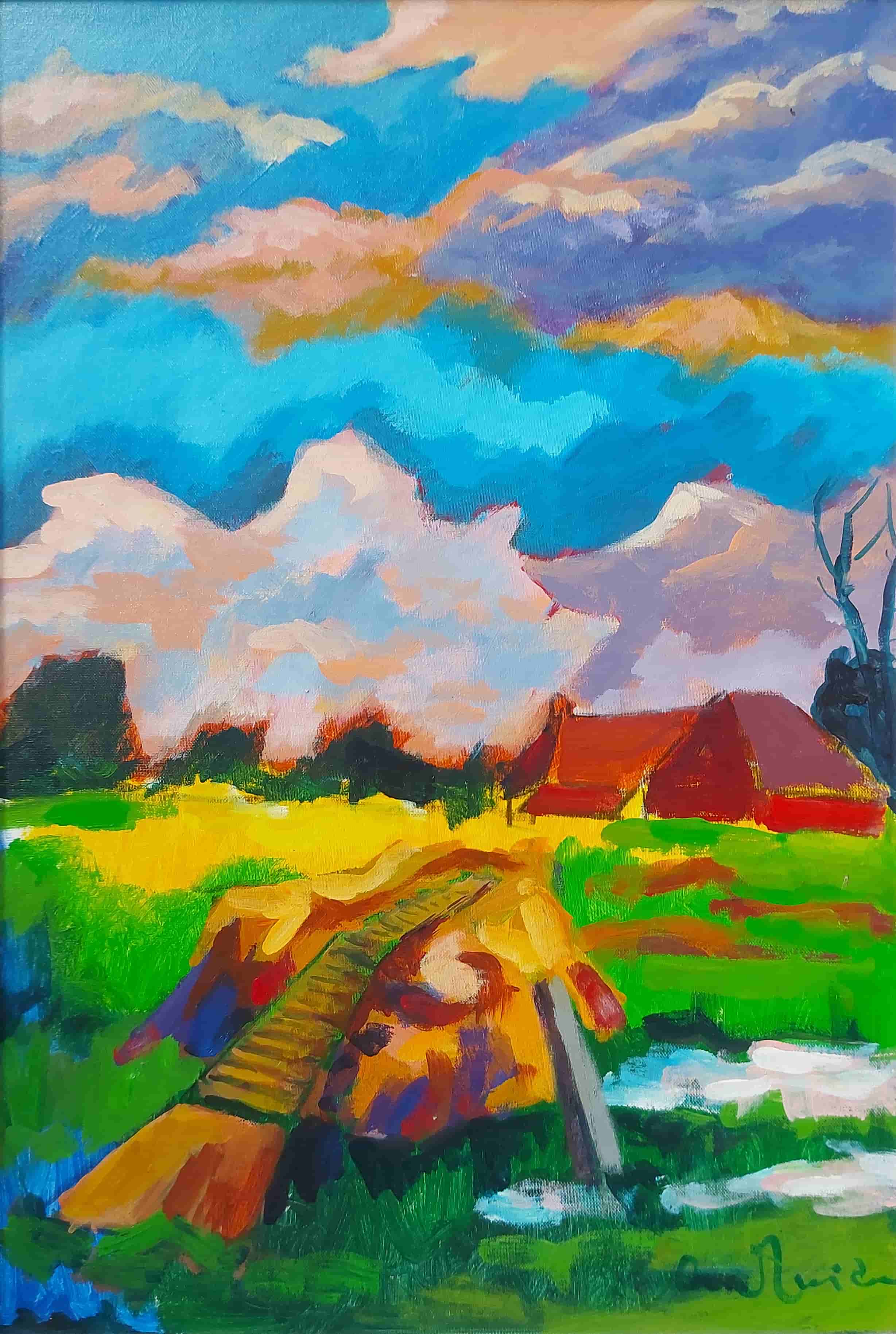 Arie Zuidersma - Wittewierum (zonder lijst)