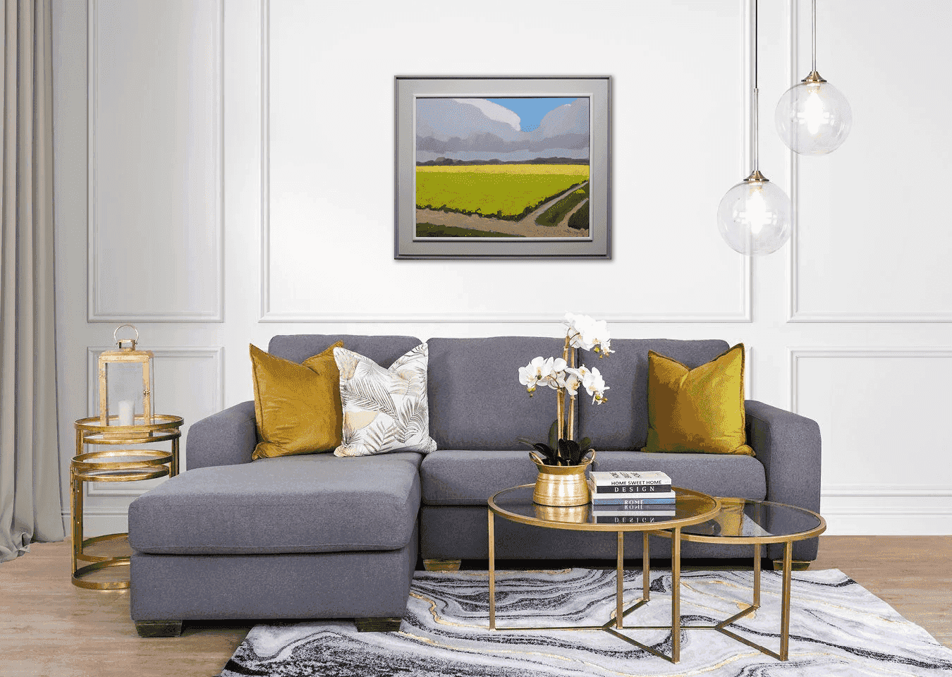 Jentsje Popma - Koolzaadveld in Friesland (in interieur)