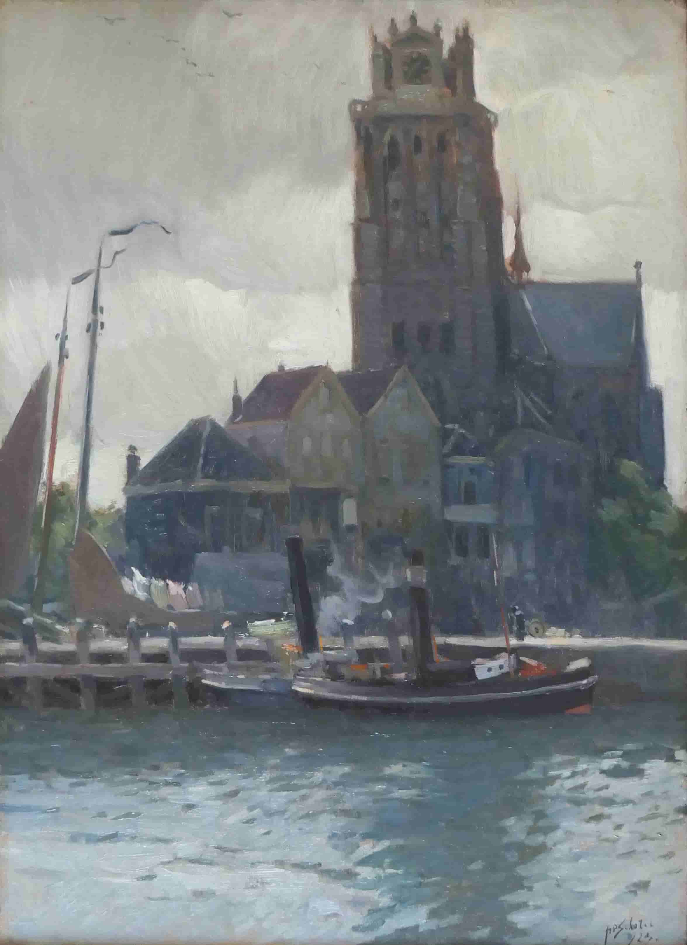 Anthony Pieter Schotel - Grote kerk van Dordrecht