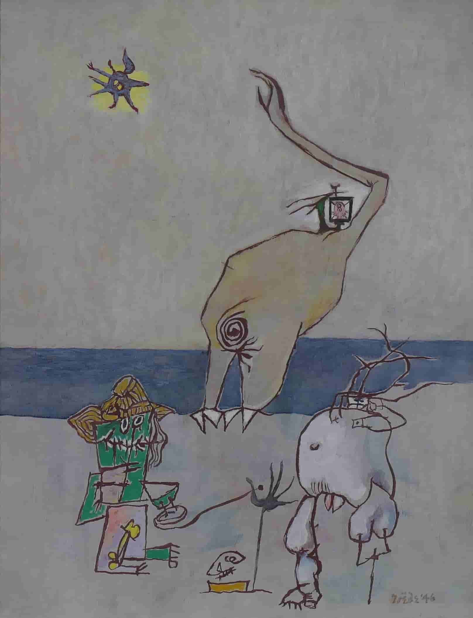 Jan Roëde - Strandplezier (zonder lijst)