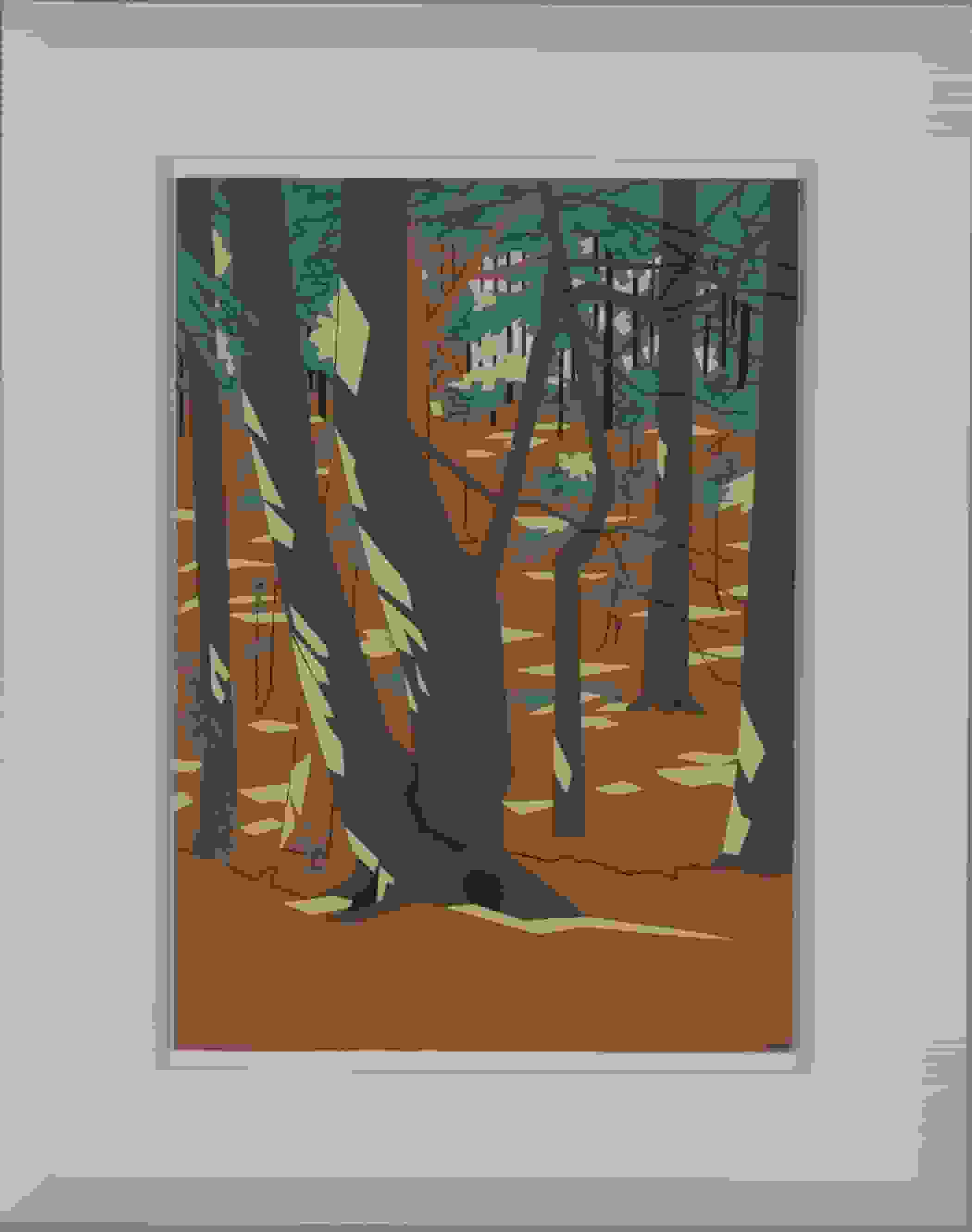 Hendrik Valk - Zon in het bos (met lijst)