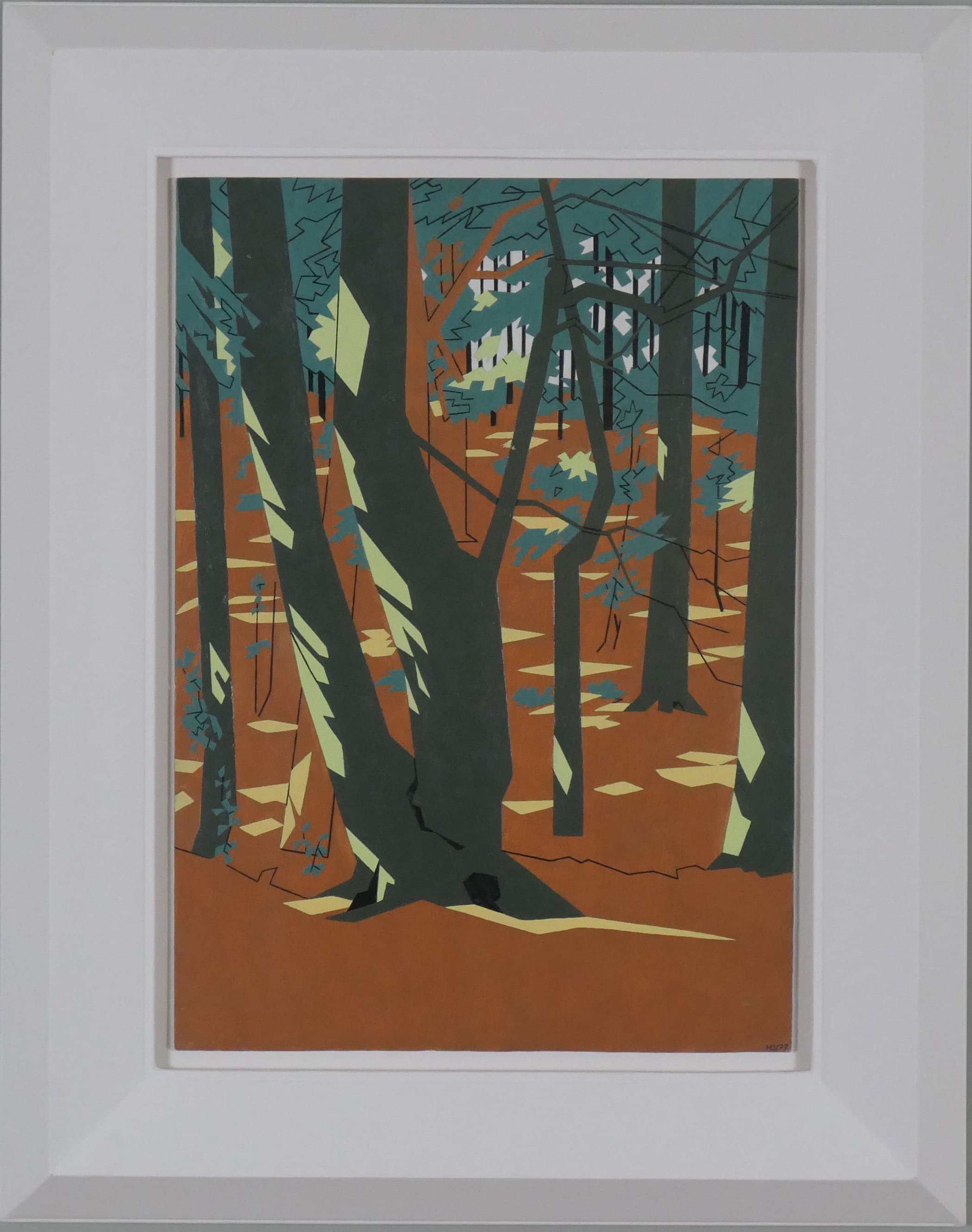 Zon in het bos zonder lijst