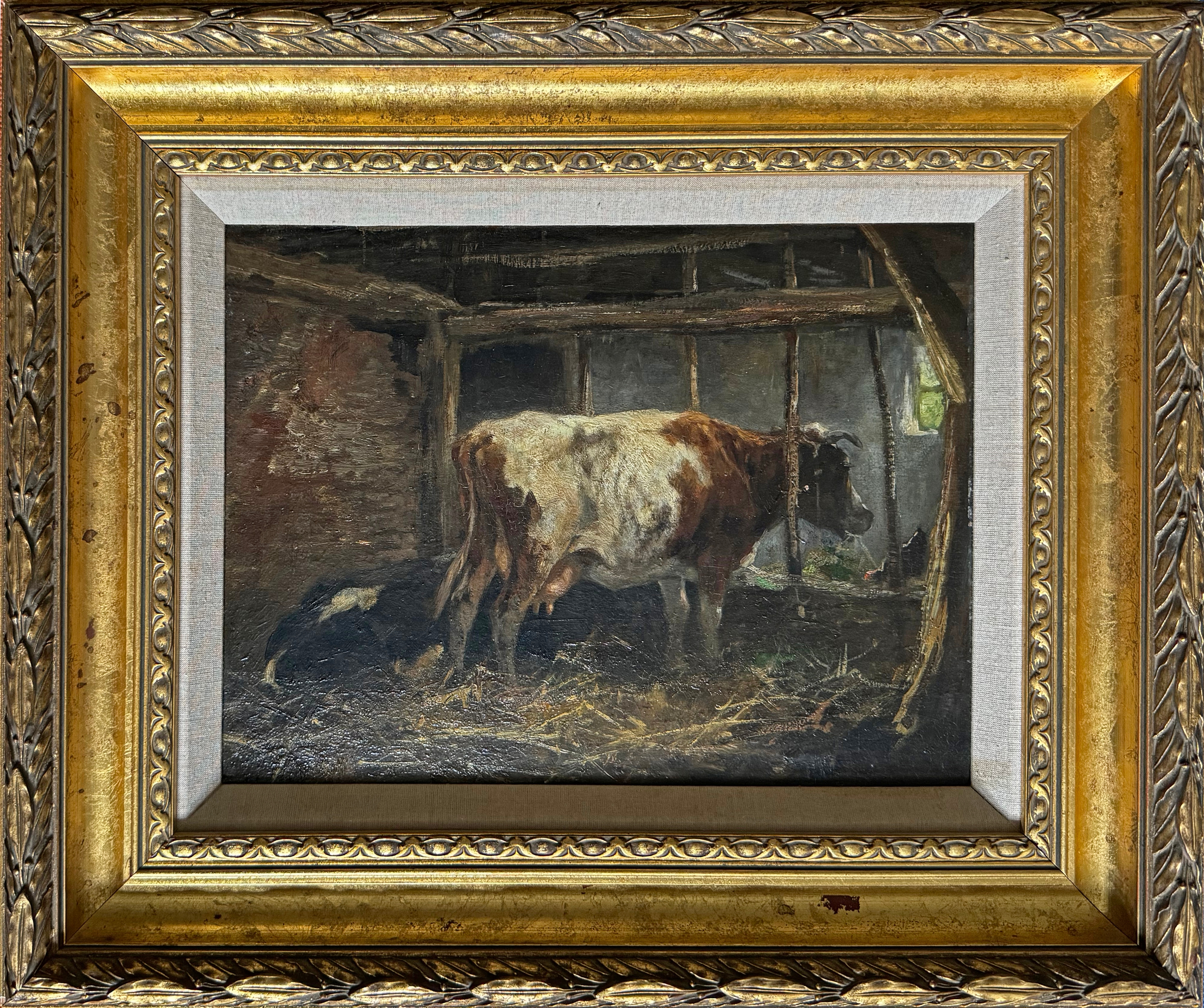 Koe op stal zonder lijst