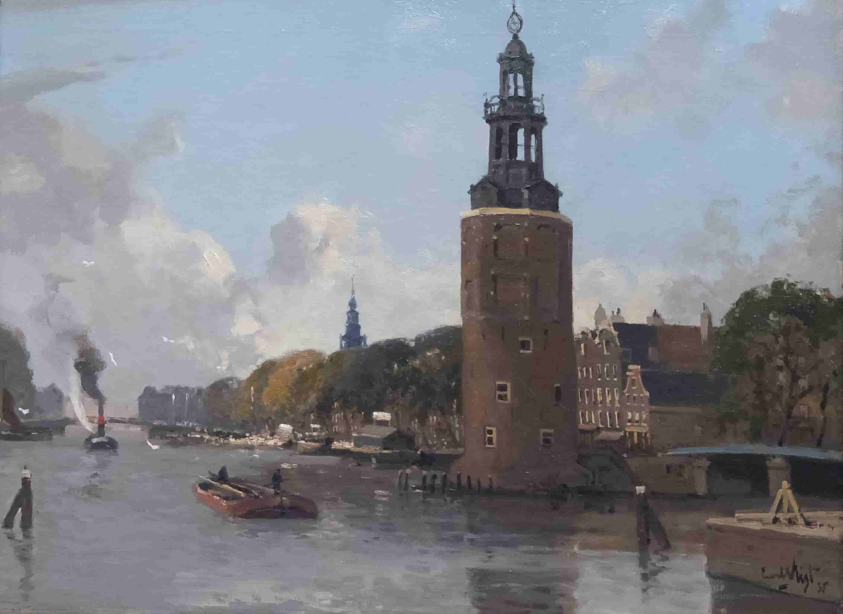 Leendert van der Vlist - Montelbaantoren Amsterdam (zonder lijst)
