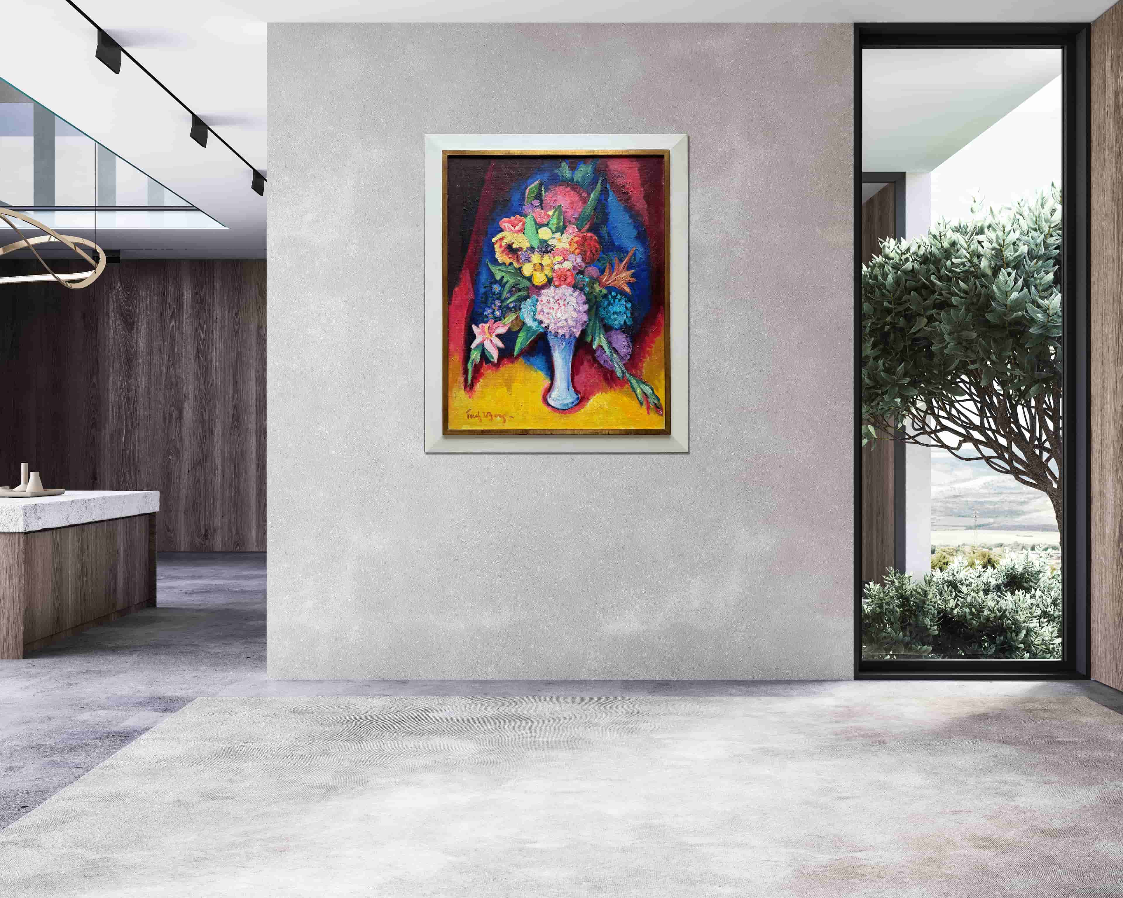 Freek van den Berg - Bloemstilleven (in interieur)