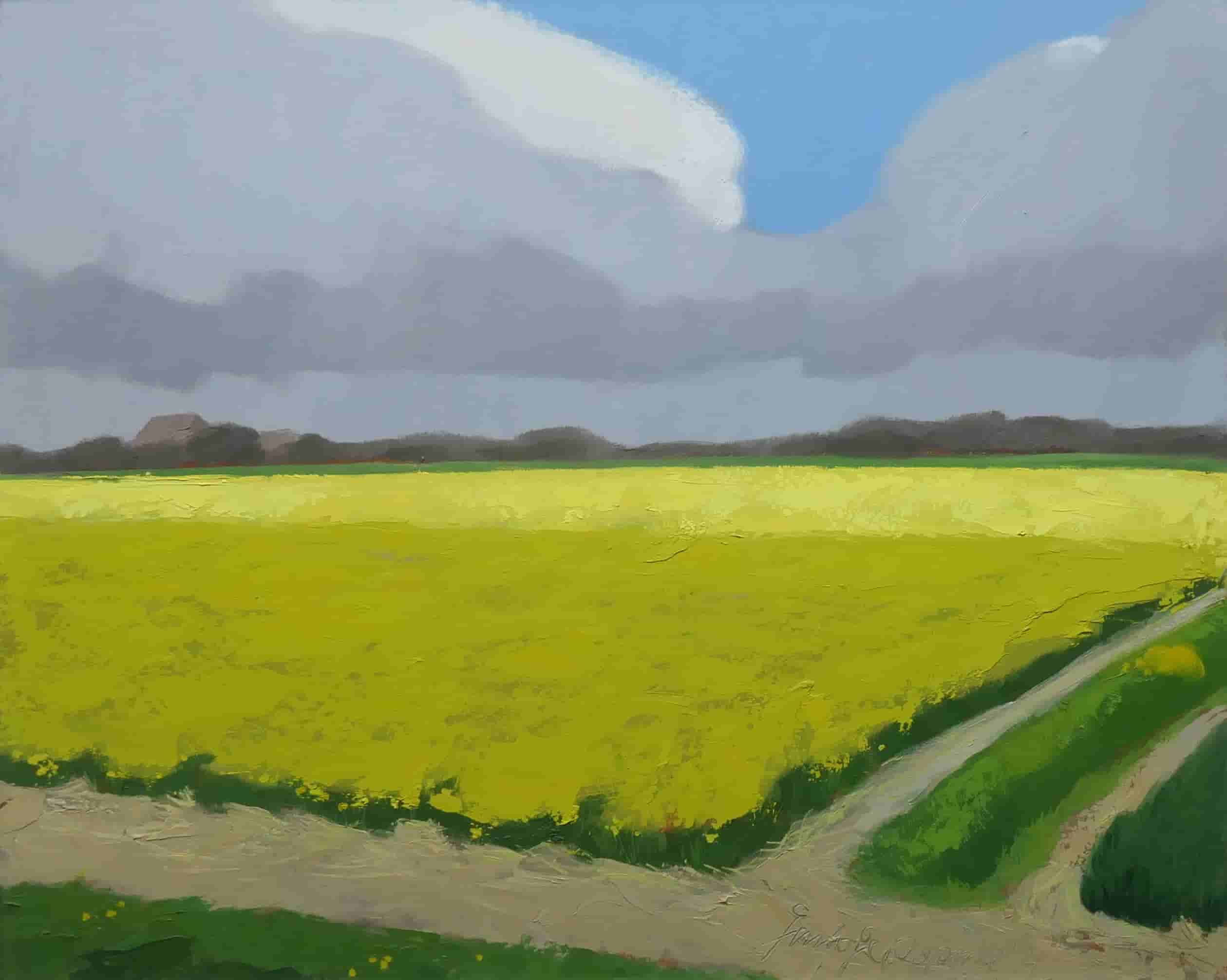 Jentsje Popma - Koolzaadveld in Friesland