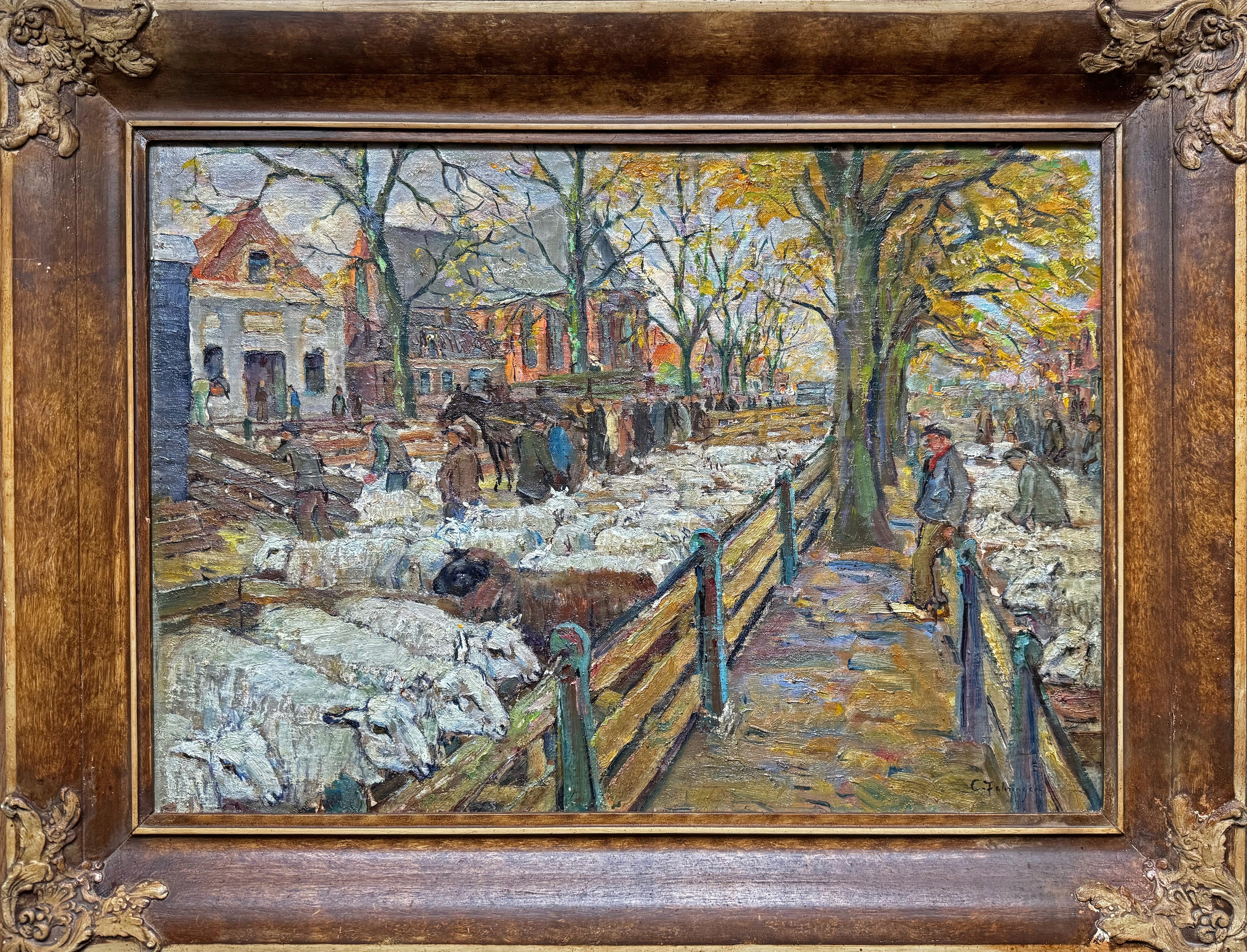 Schapenmarkt te Hoorn zonder lijst