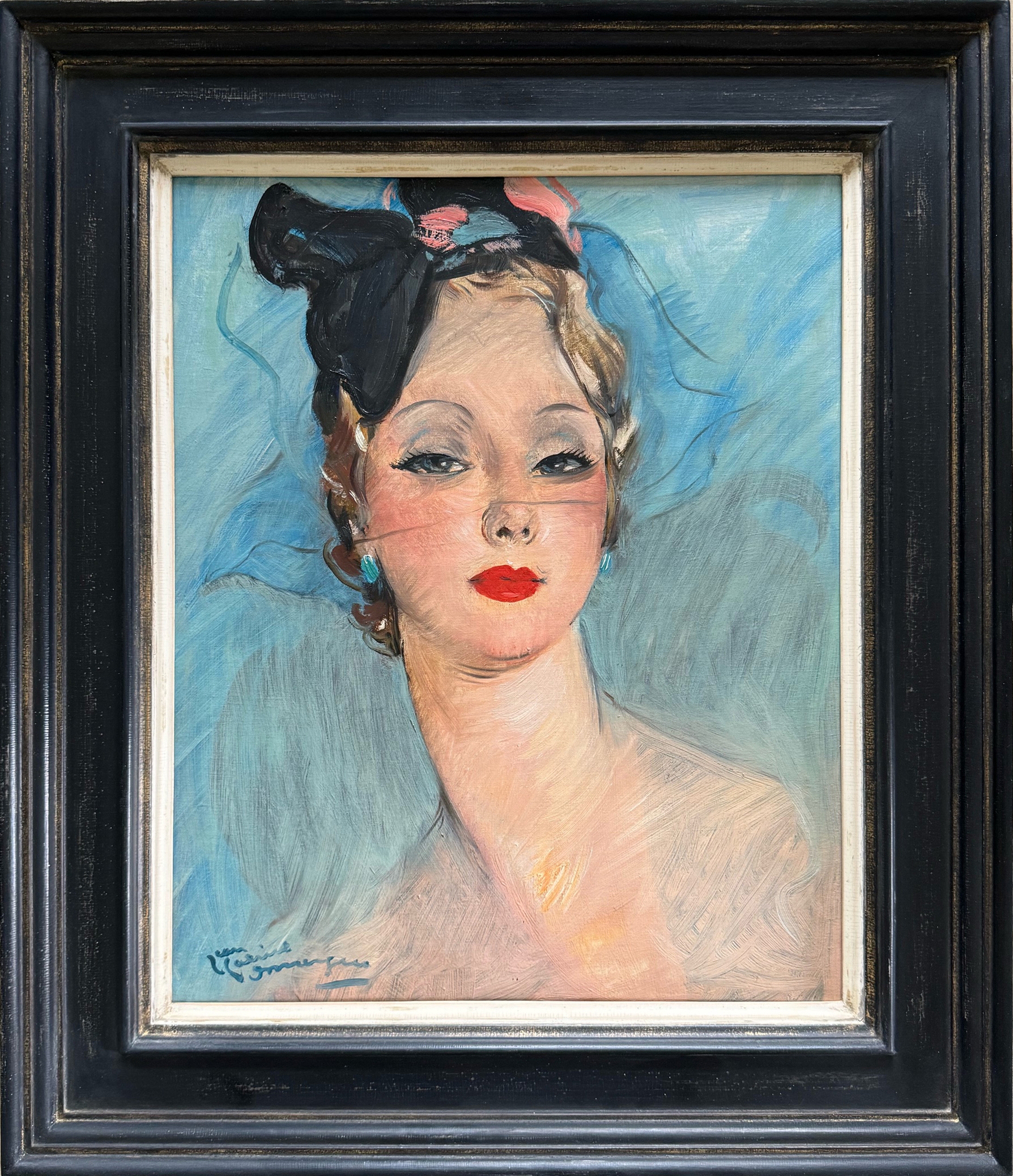 Portret van Madame Laemle zonder lijst