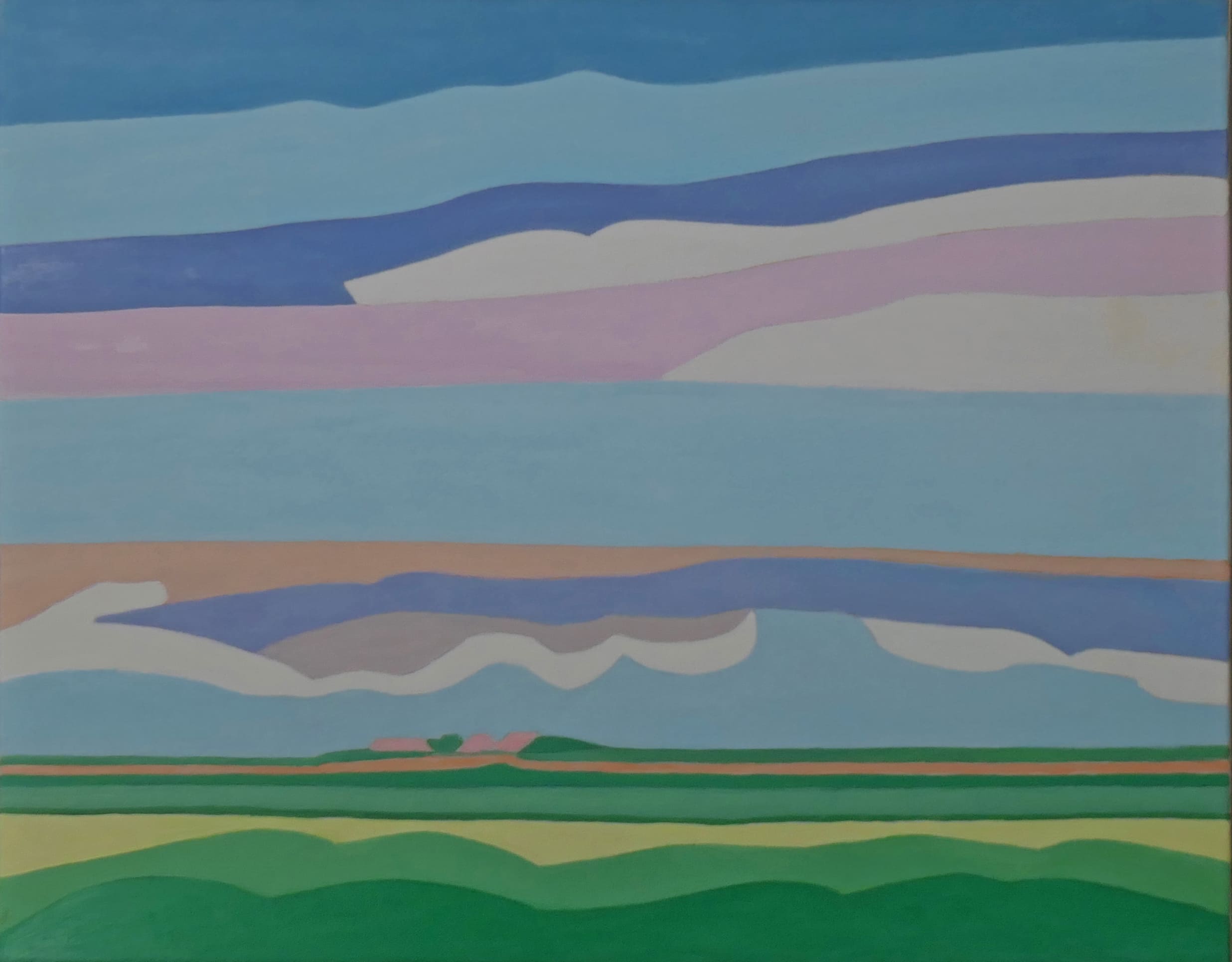 Dorpje in de duinen zonder lijst