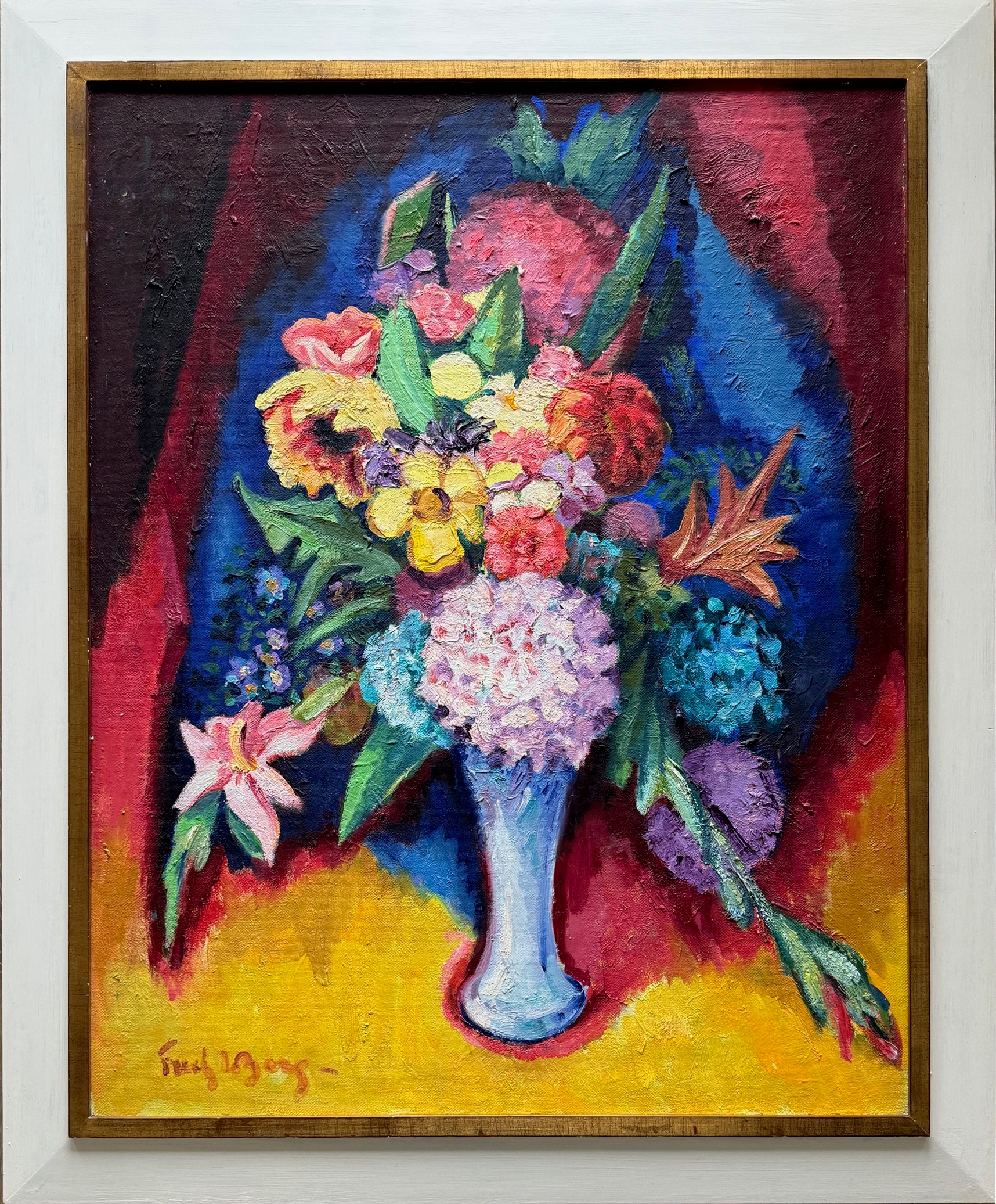 Bloemstilleven zonder lijst