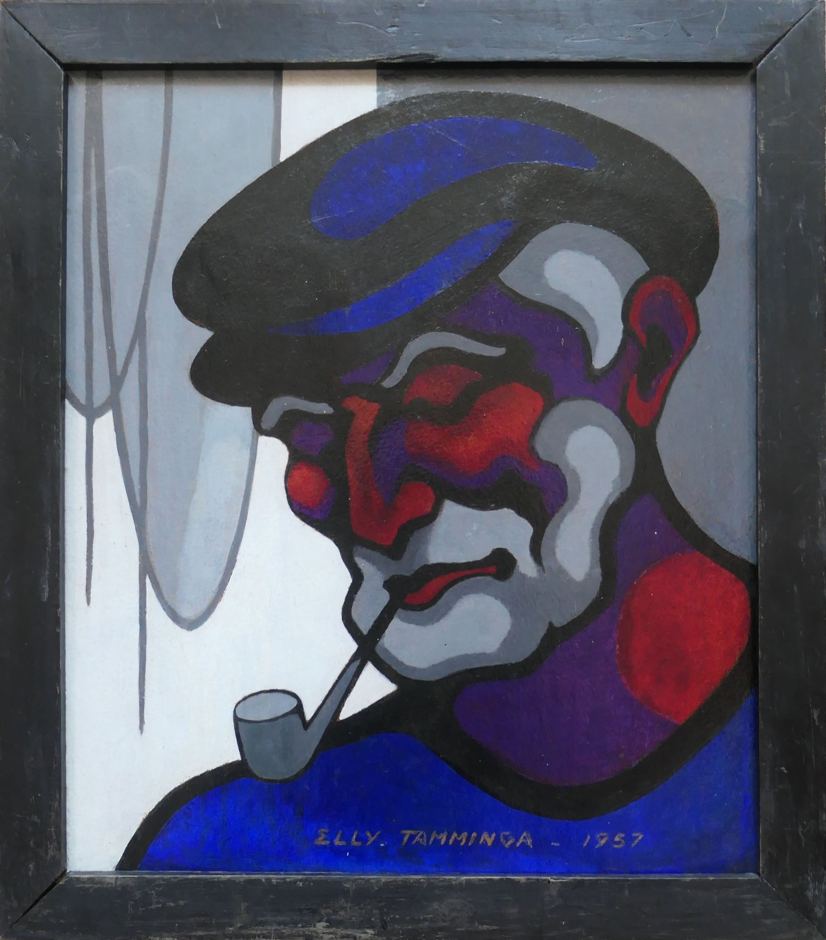 Man met pijp zonder lijst