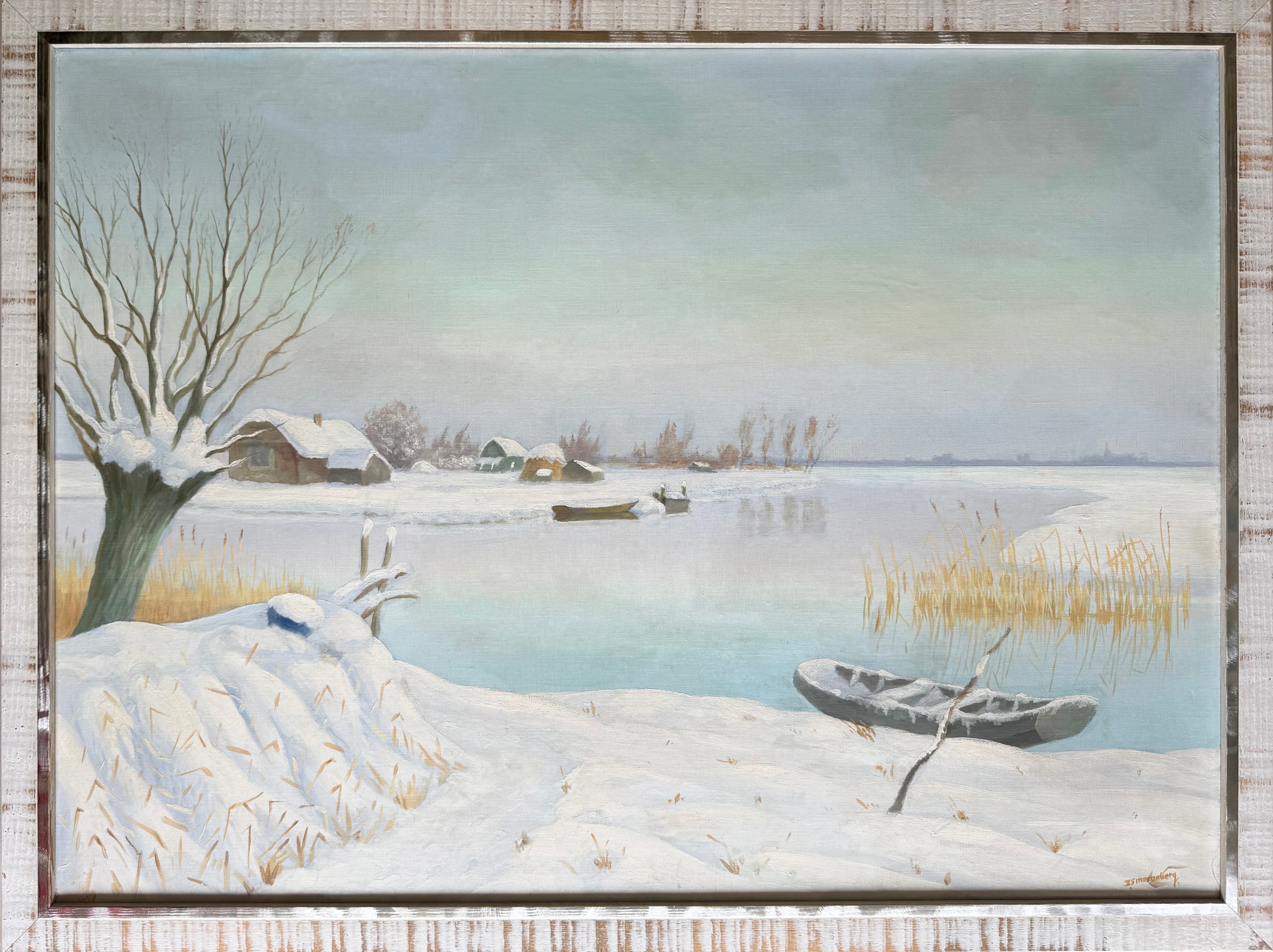 Wintergezicht bij Loosdrecht zonder lijst