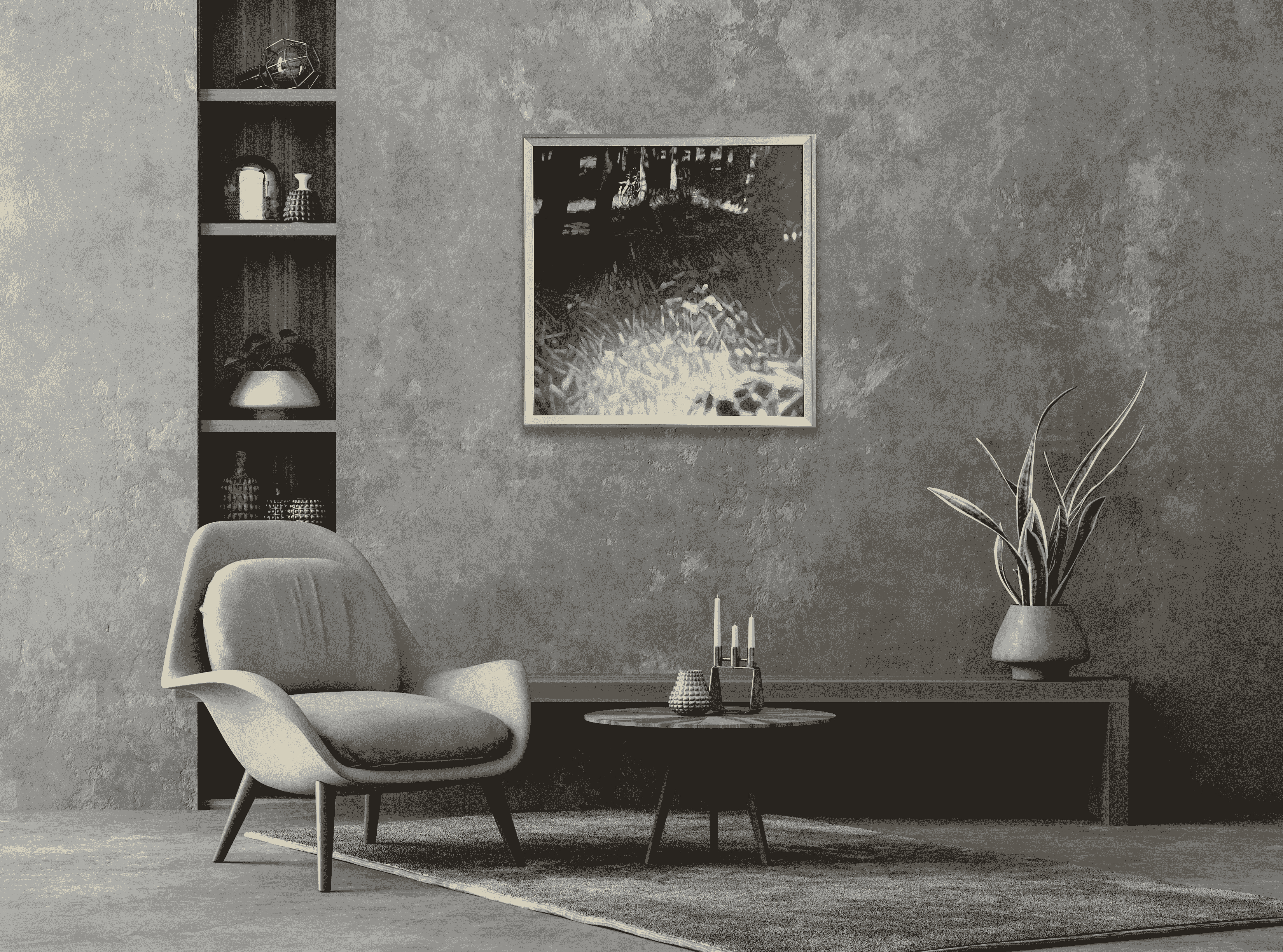 Frans Koppelaar - Fietsen in het bos (in interieur)