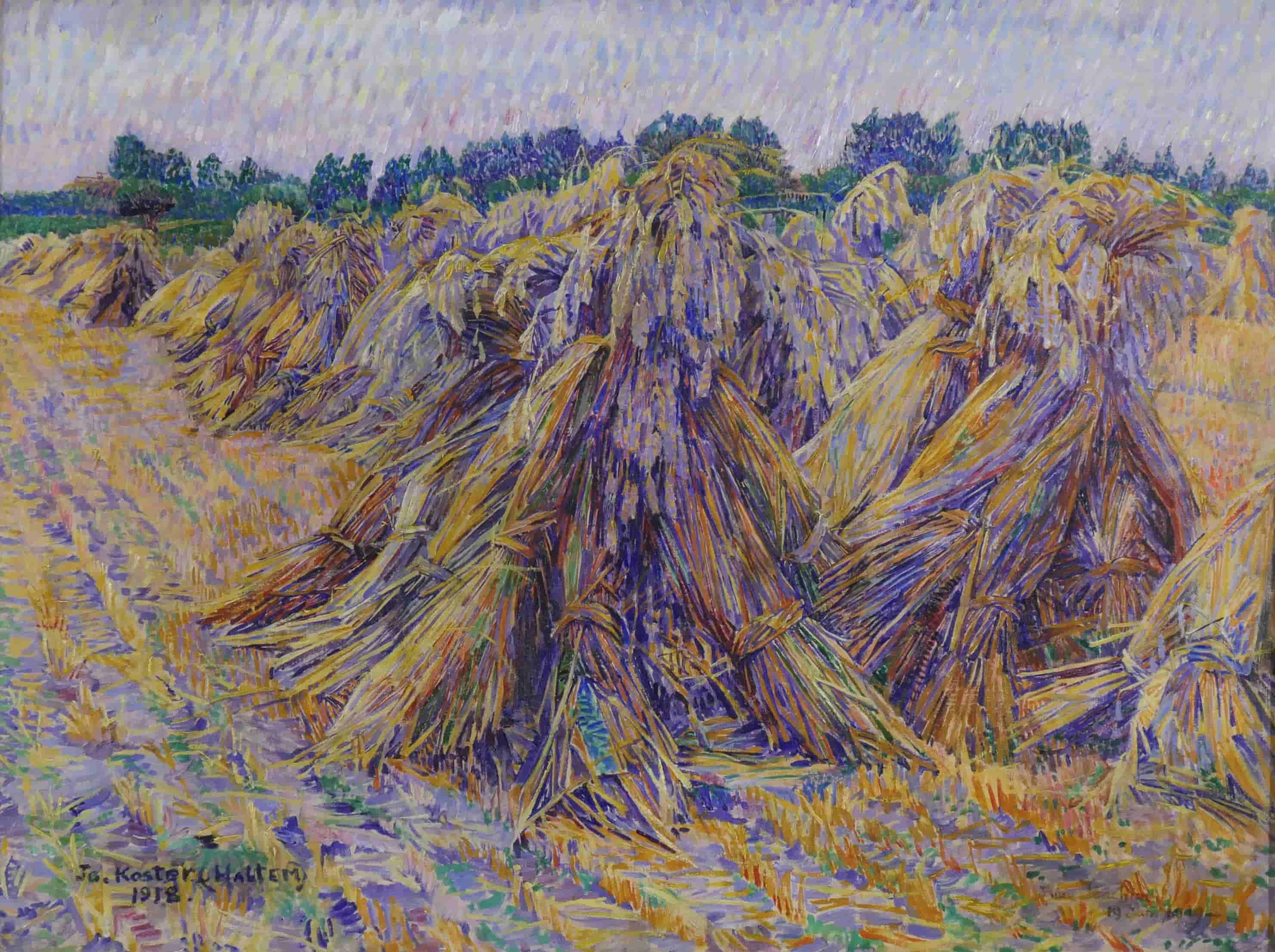 Jo Koster - Korenschoven (zonder lijst)