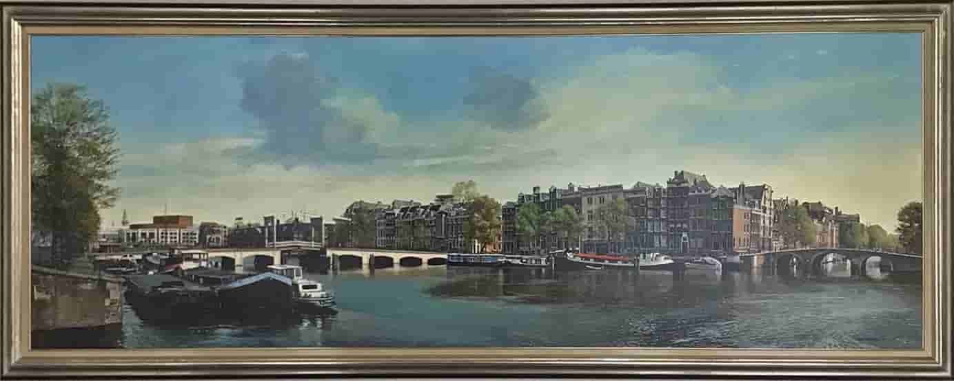 Michael John Hunt - Panorama Amstel (met lijst)
