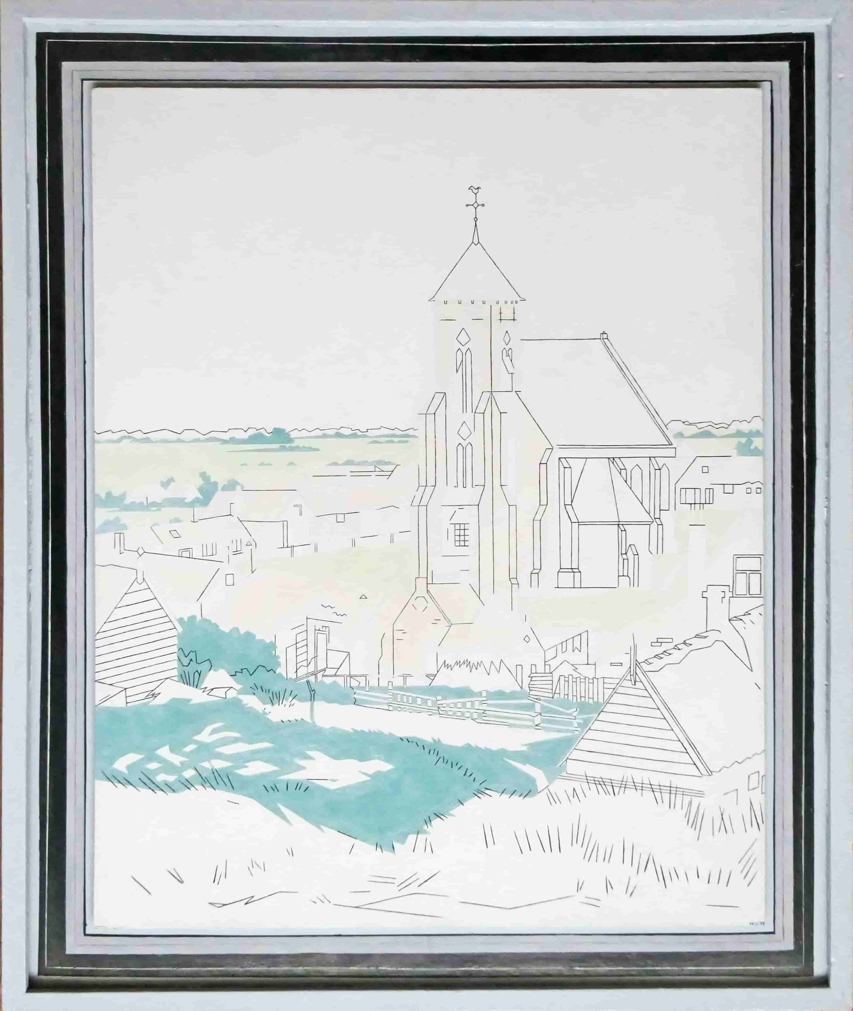 Hendrik Valk - Zoutelande (met lijst)