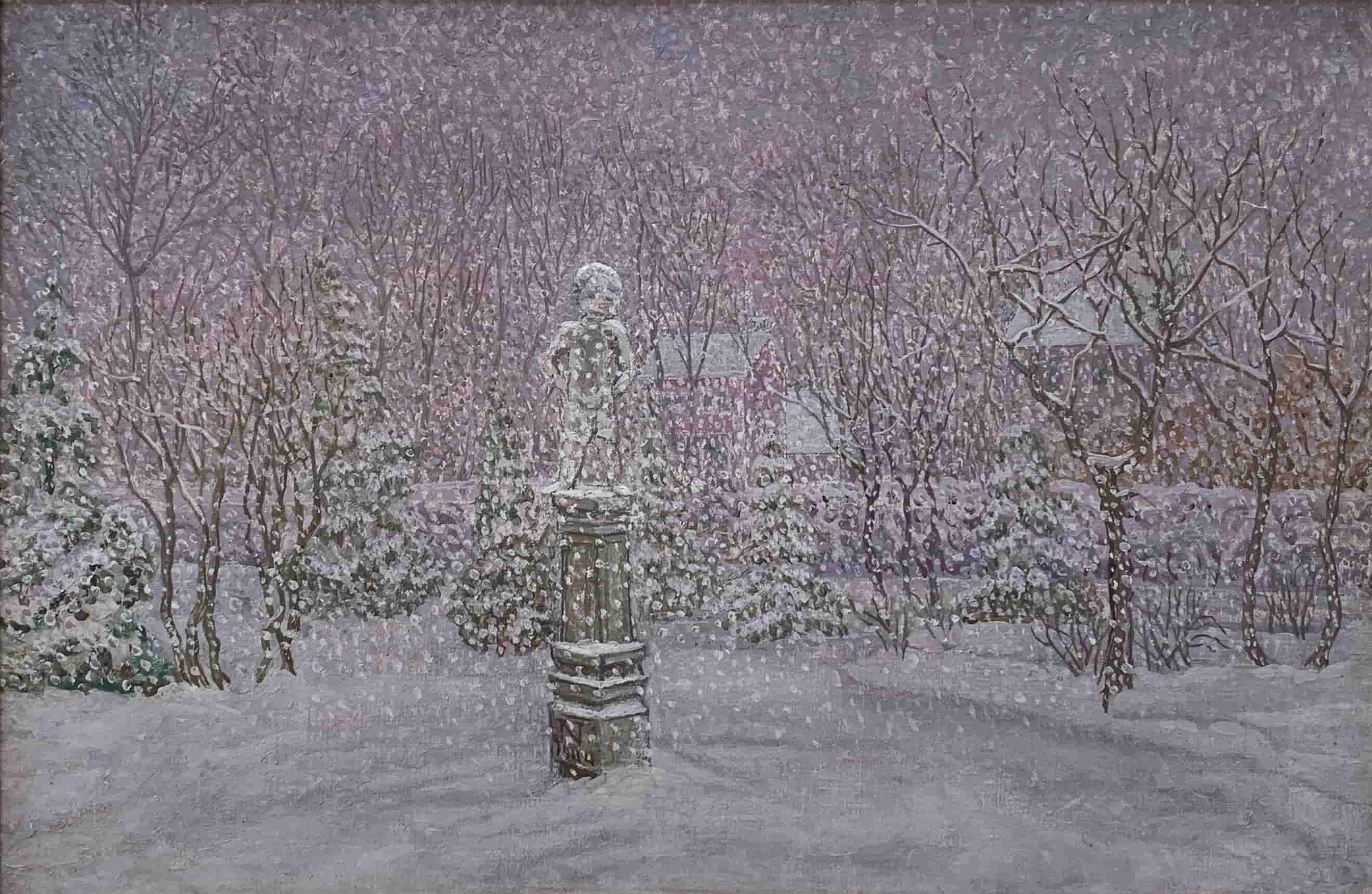 Jacob Nieweg - Besneeuwde tuin (zonder lijst)