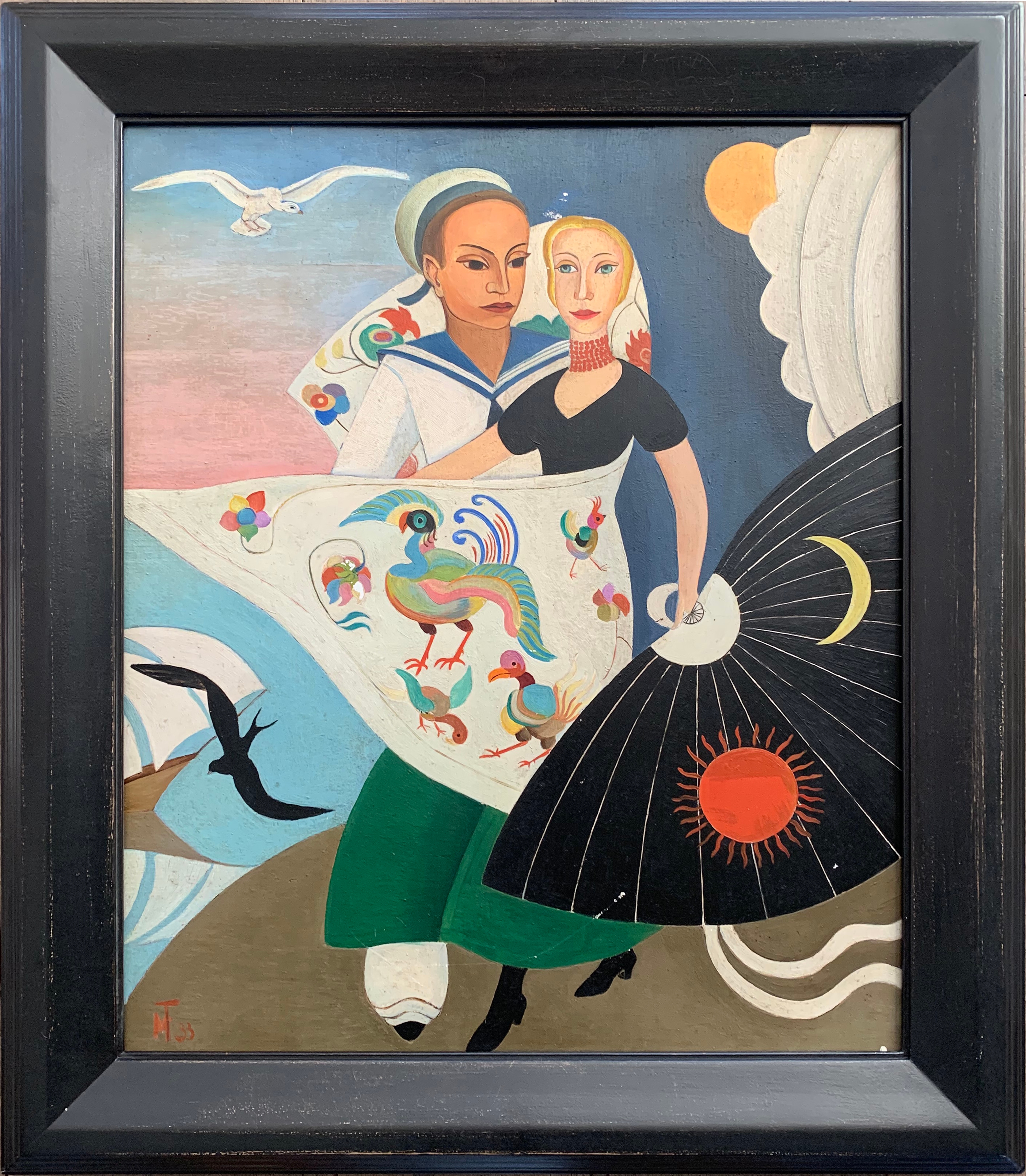 Zon en maan zonder lijst