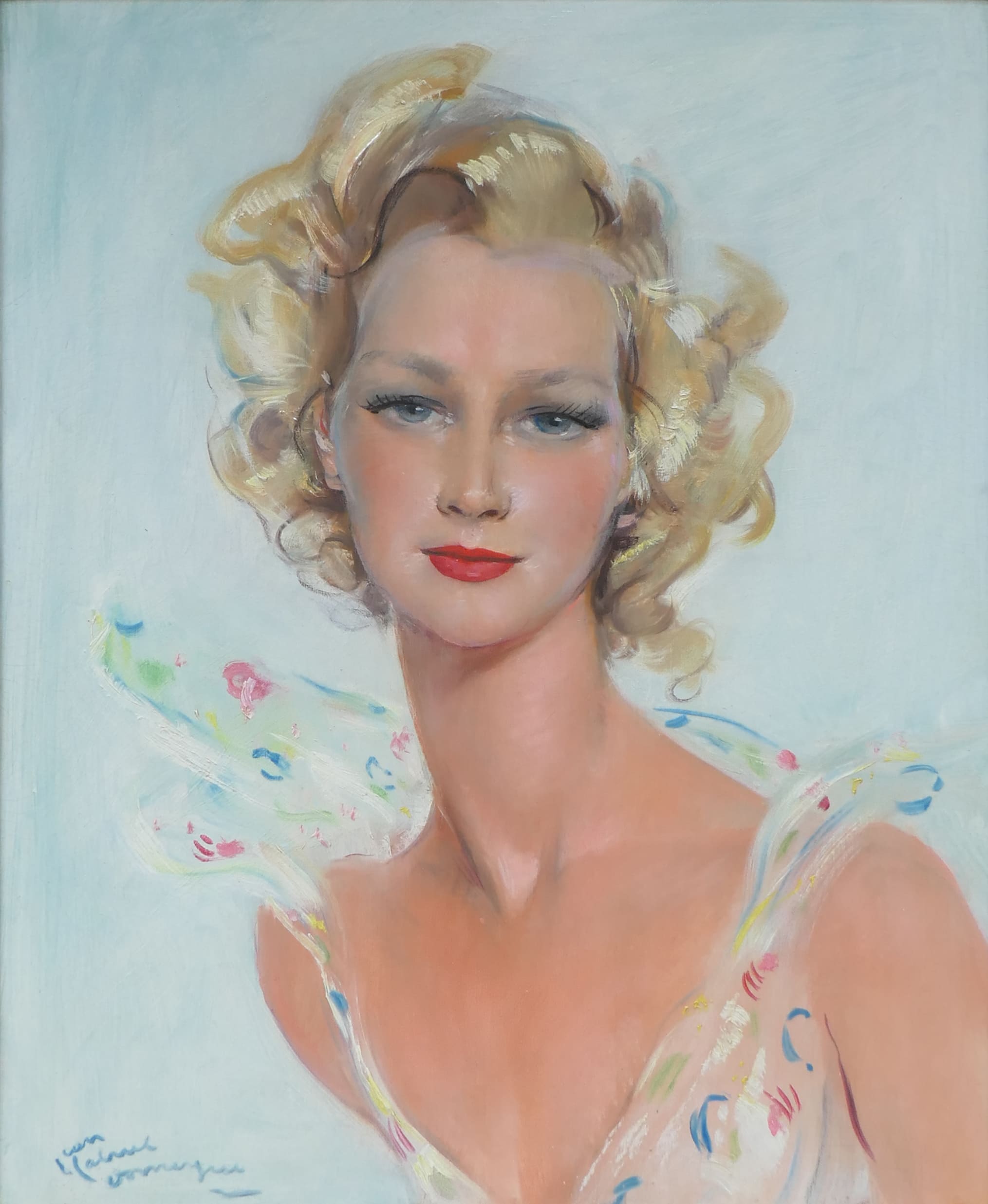 Portrait d'une jeune femme zonder lijst