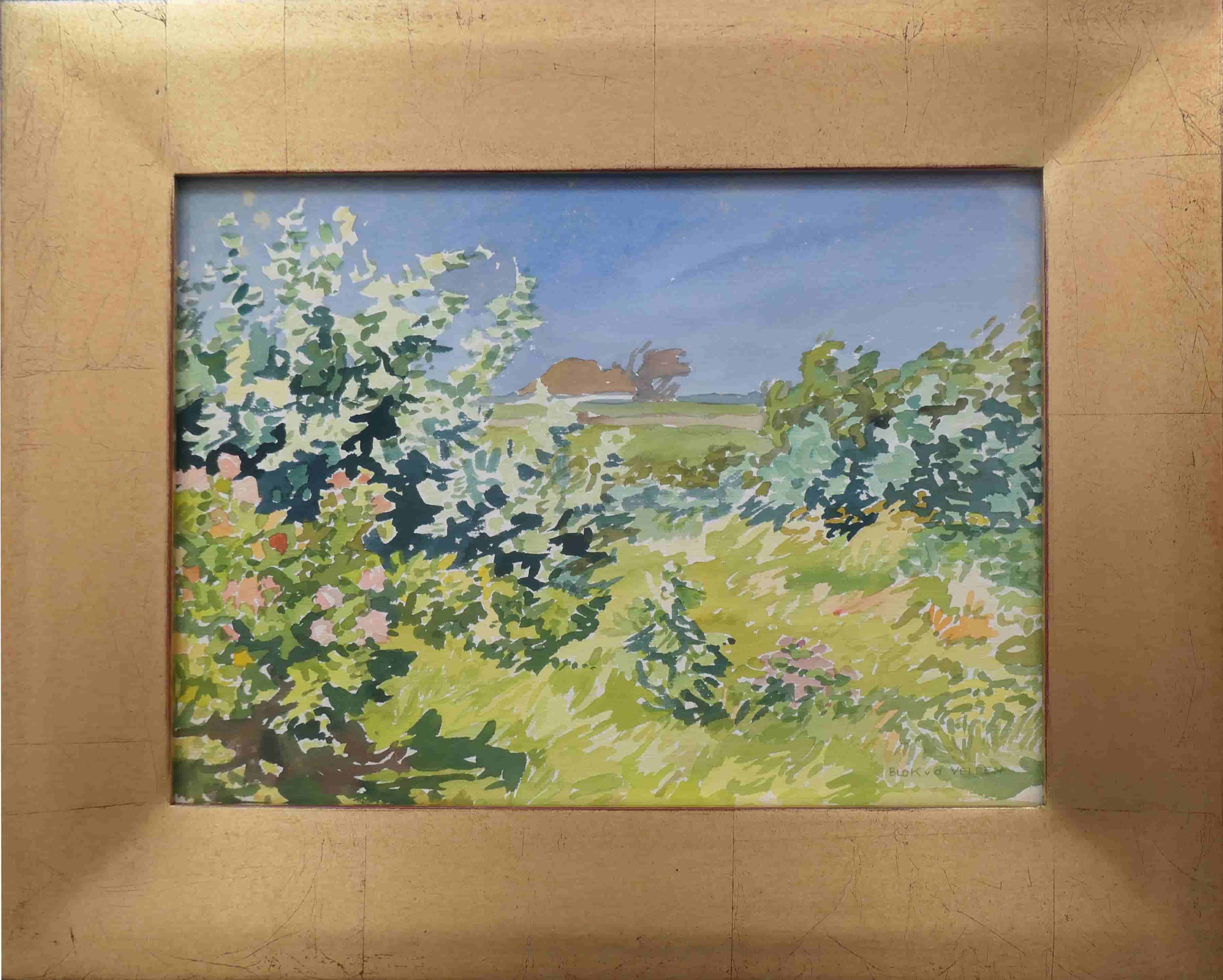 Ad Blok van der Velden - Hermanshoeve op Texel (met lijst)