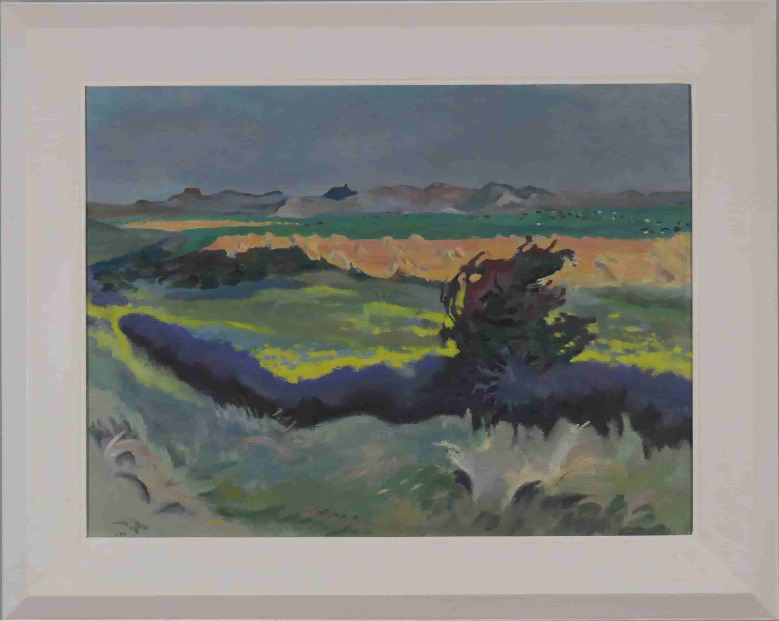 Ekke Kleima - Gezicht op Texel (met lijst)