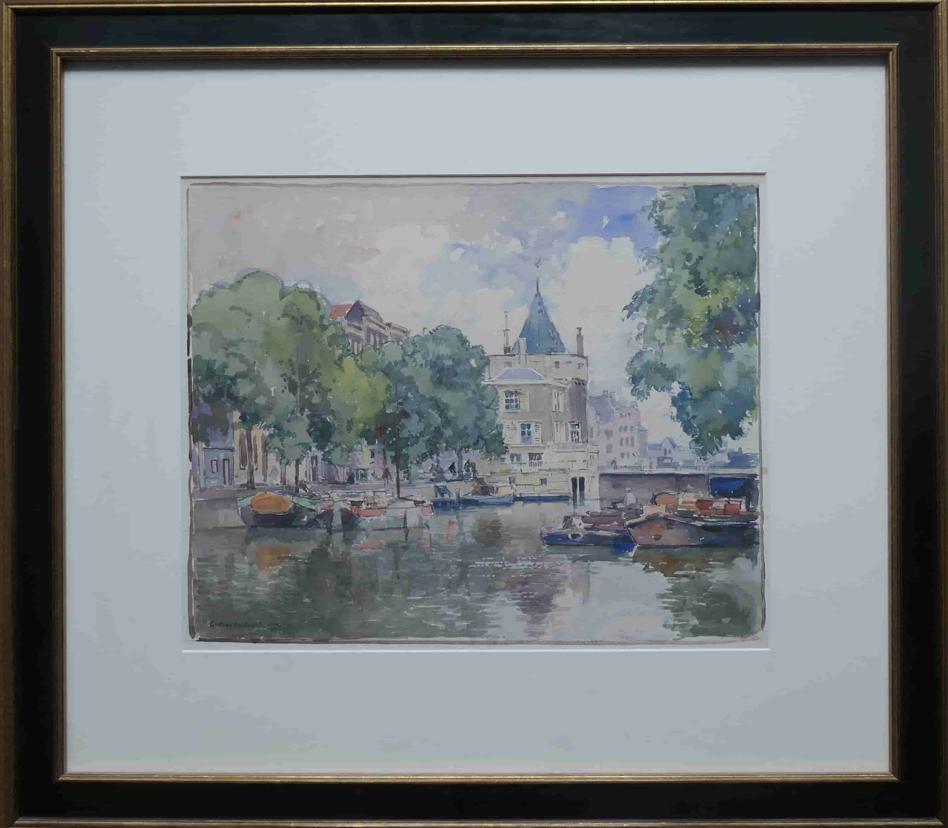 Cornelis Vreedenburgh - Schreierstoren te Amsterdam (met lijst)