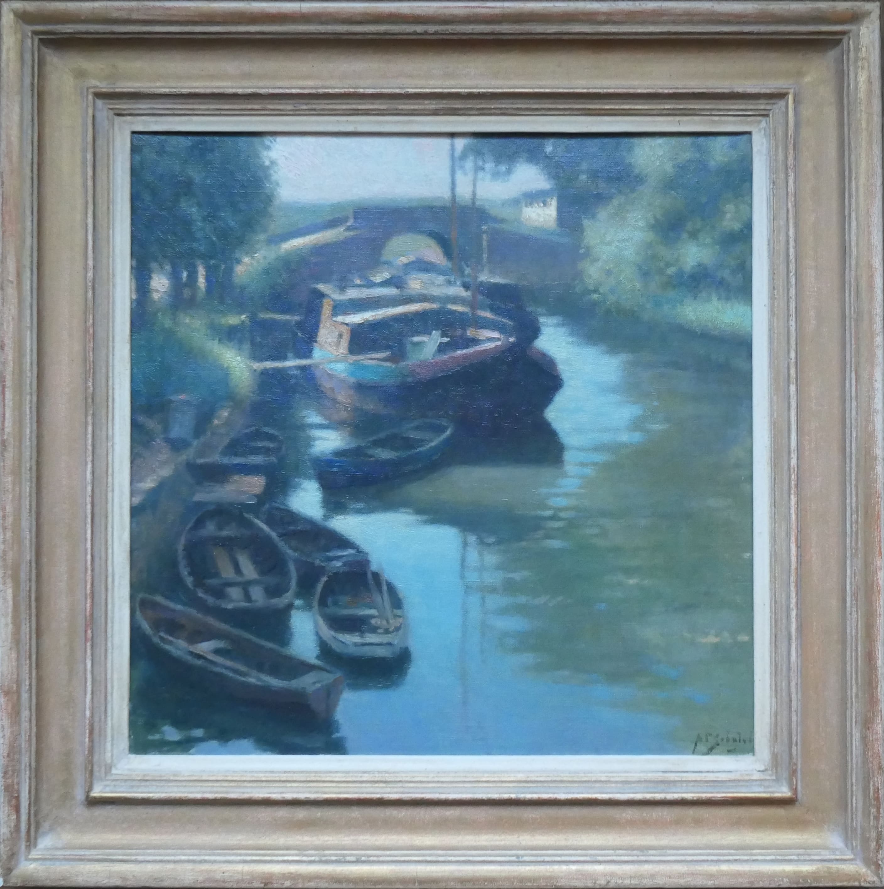 Bootjes in de Vecht bij Muiden zonder lijst