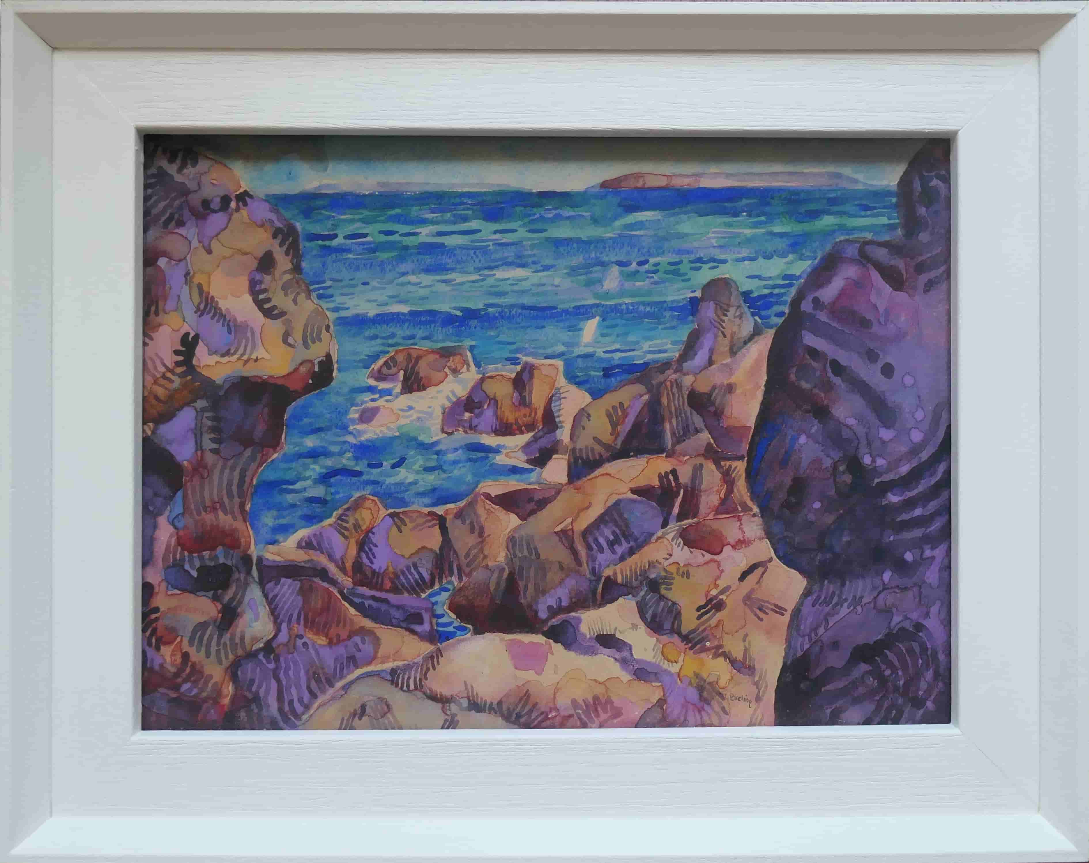 Herman Bieling - Bretonse kust (met lijst)