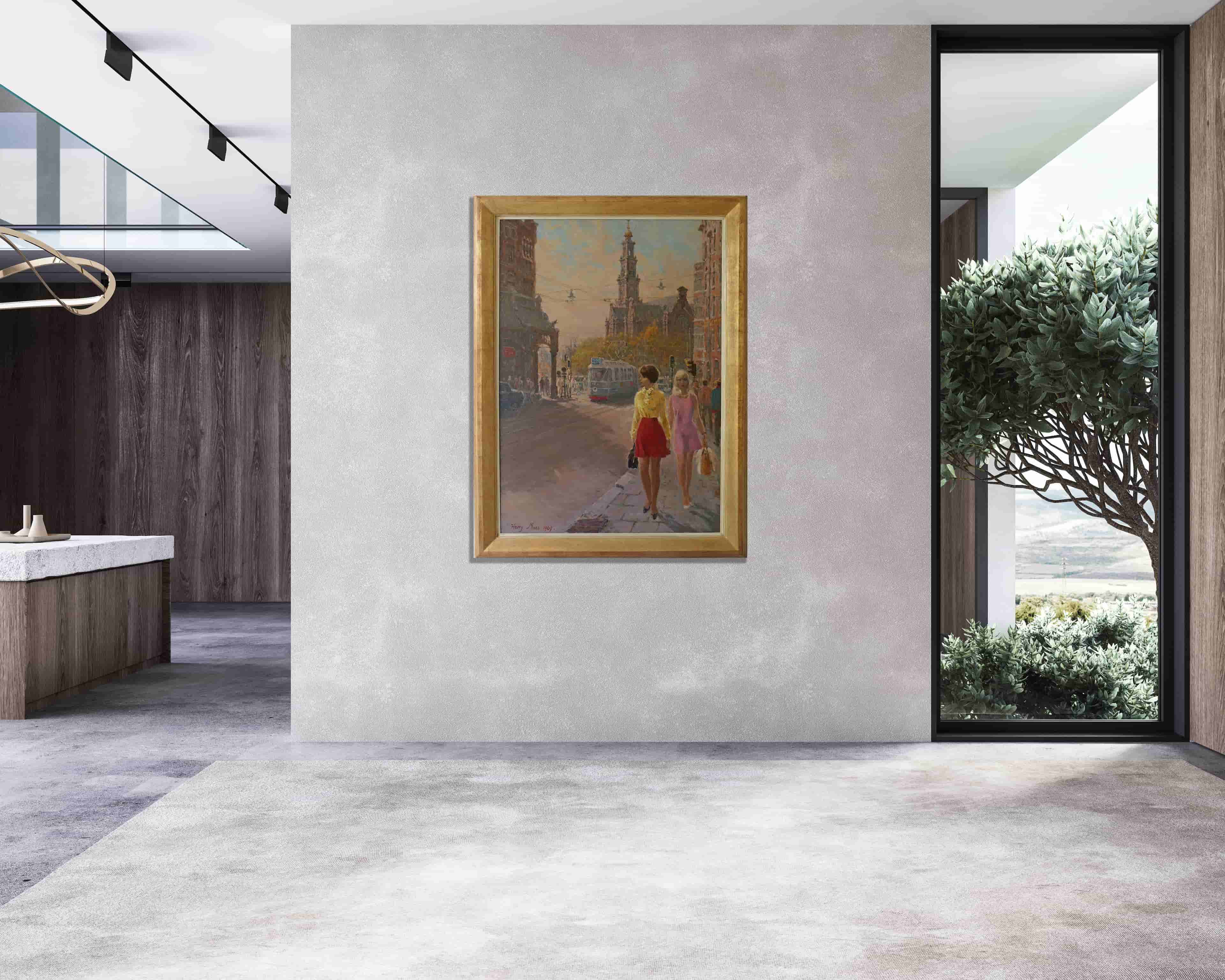Harry Maas - Jongedames in de Raadhuisstraat (in interieur)