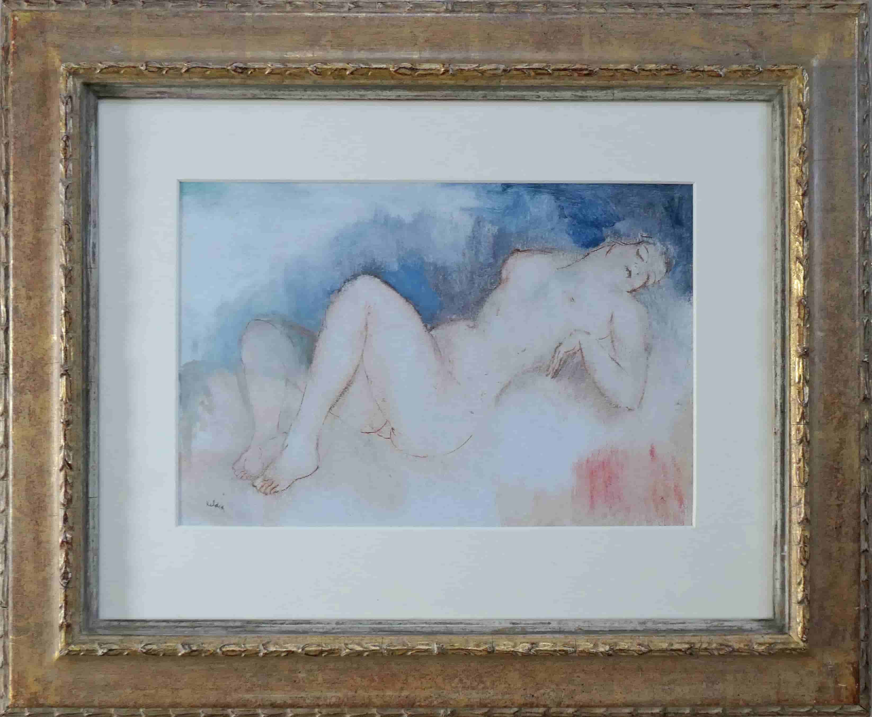 Toon Kelder - Liggend naakt (met lijst)