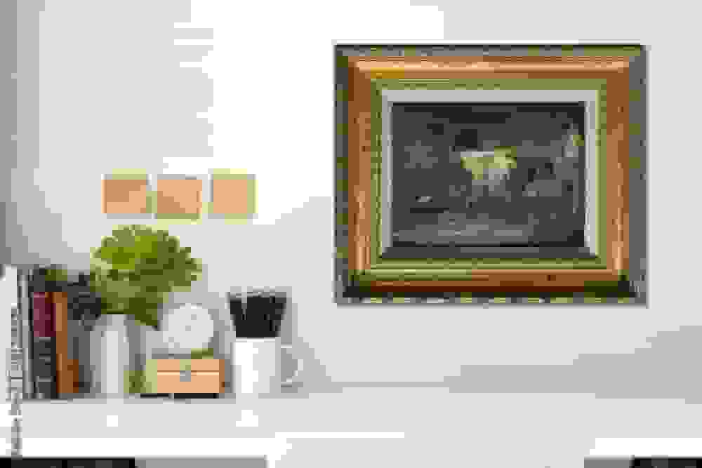 Johan Scherrewitz - Koe op stal (in interieur)