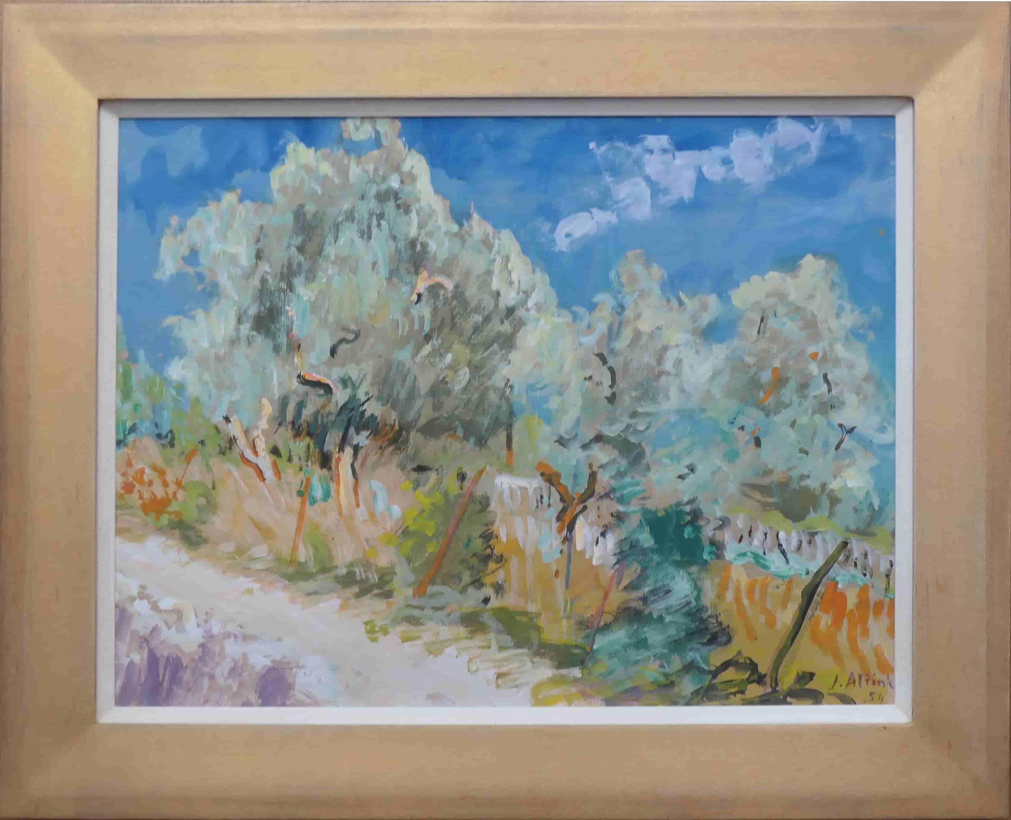 Jan Altink - Olijfbomen (met lijst)